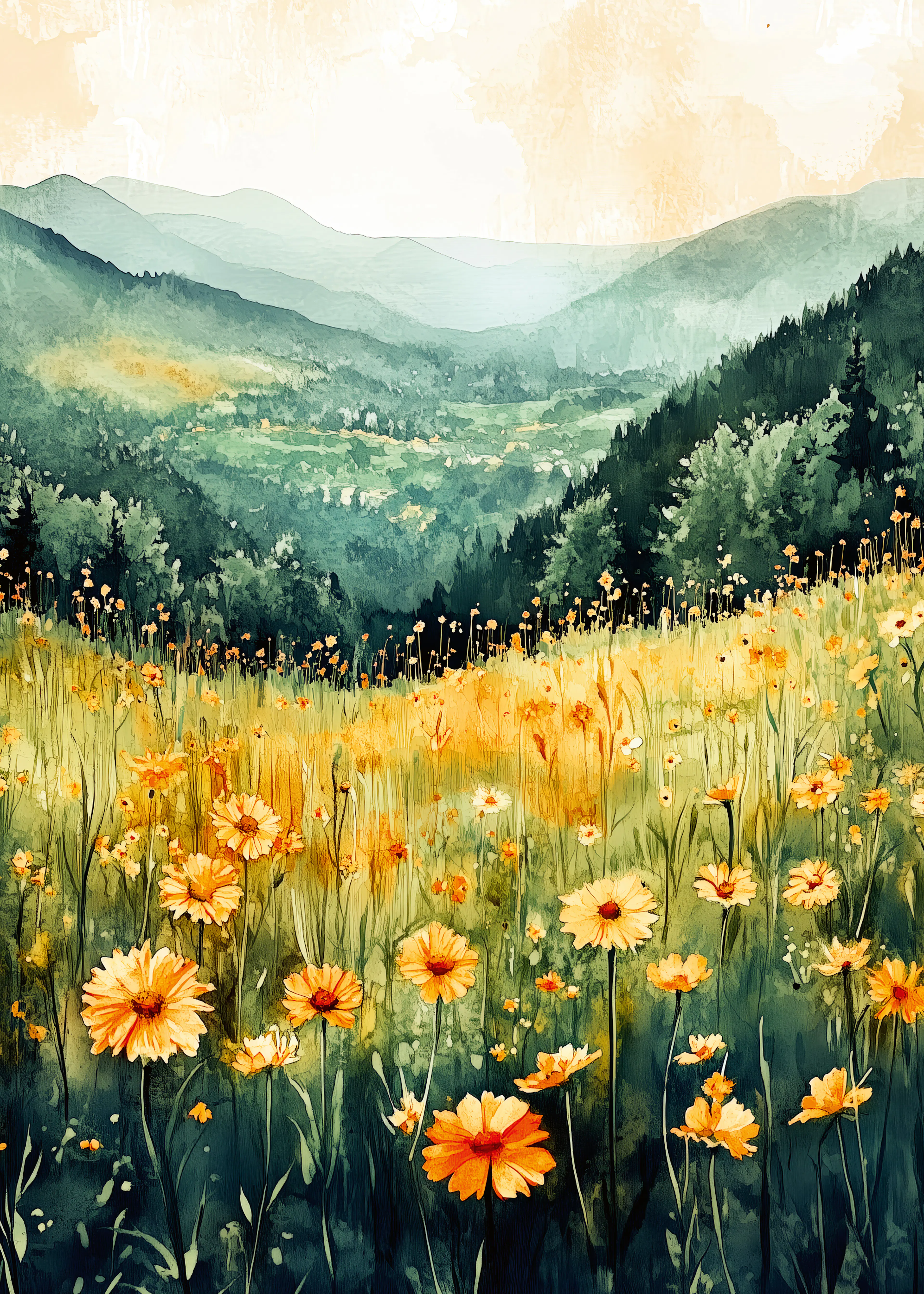 Green Summer Meadow Poster 0