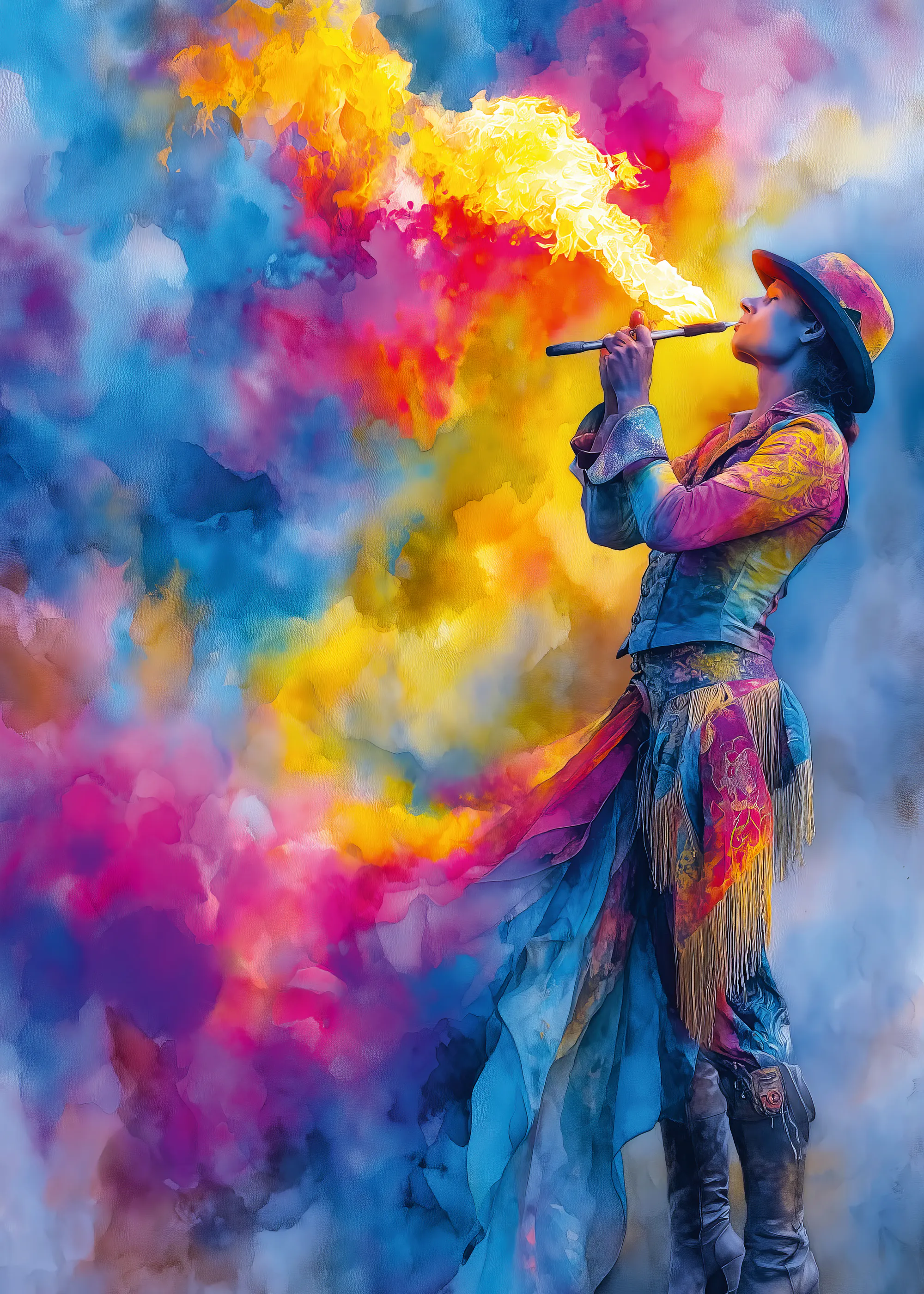Yellow Color Burst Poster 0