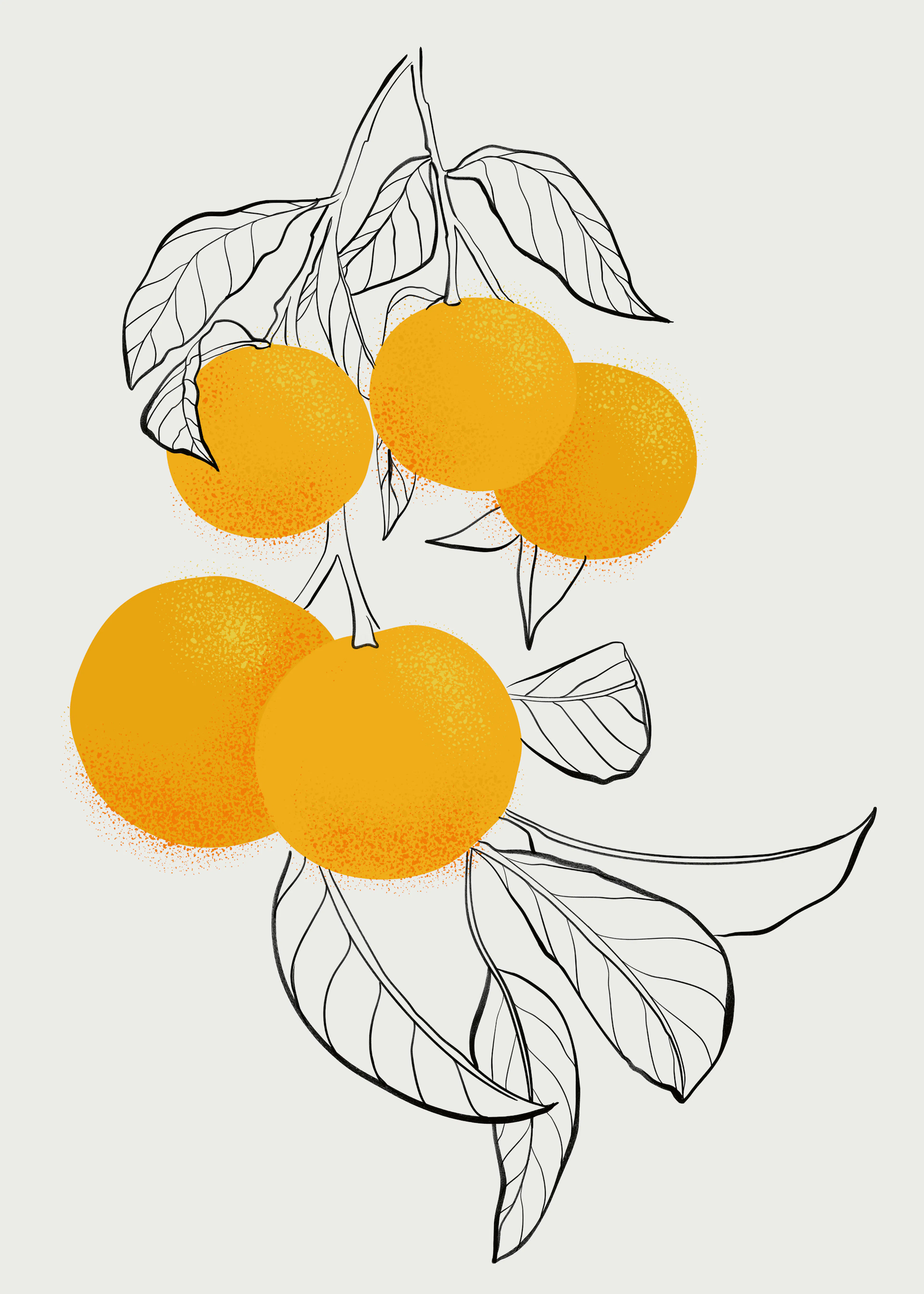 Tangerine Citrus Elegance Poster 0