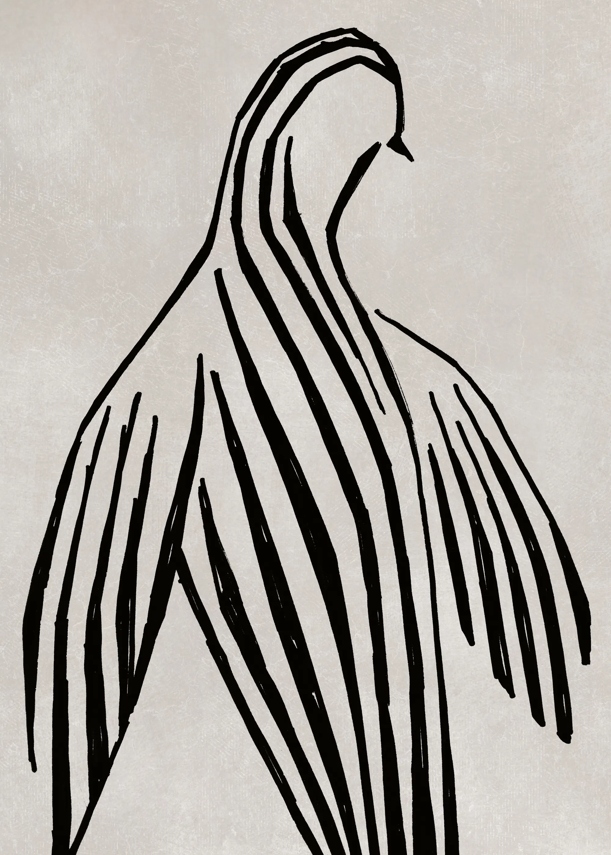 Sort Abstrakt Figur Plakat 0