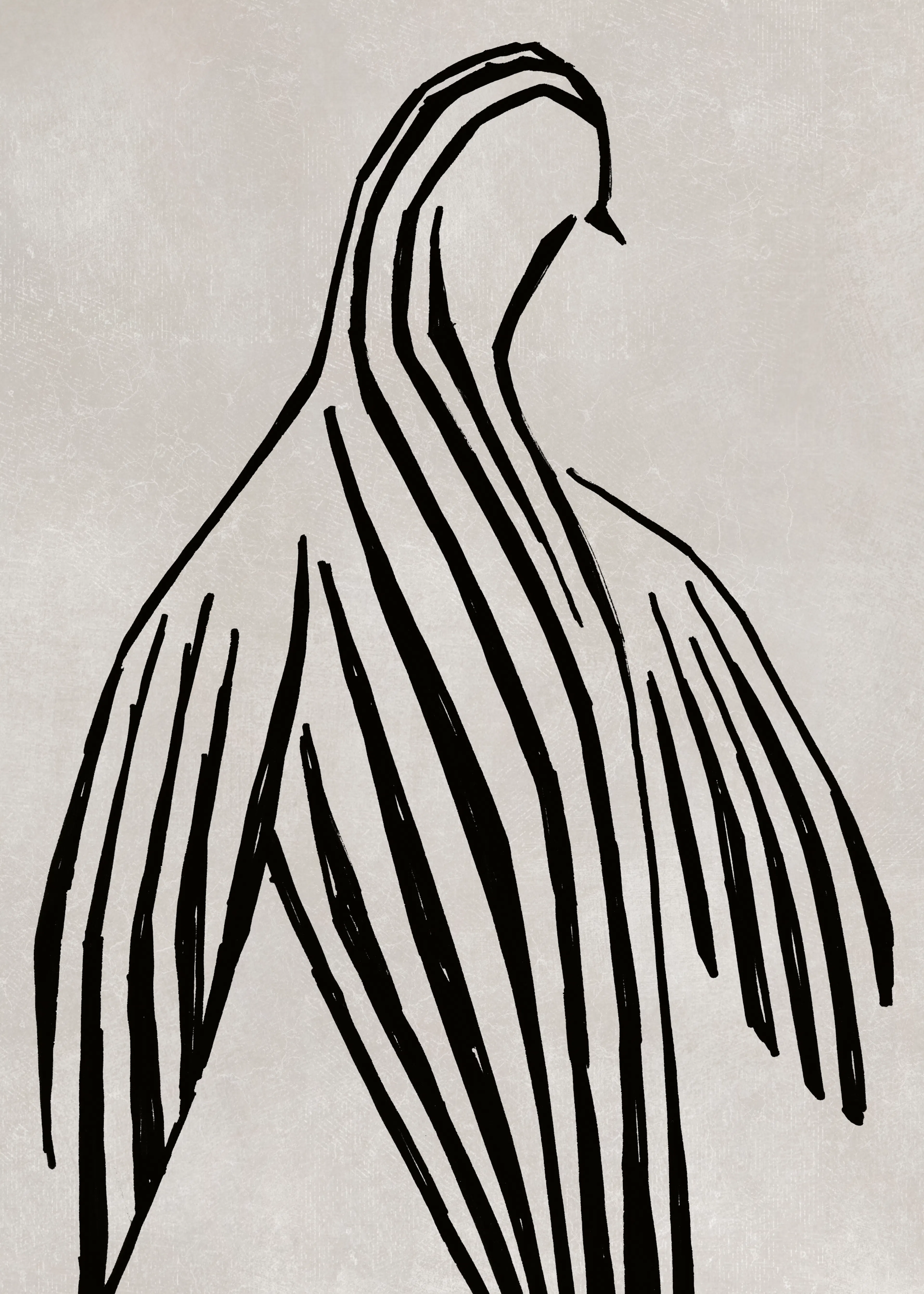 Black Abstract Figure Poster 0