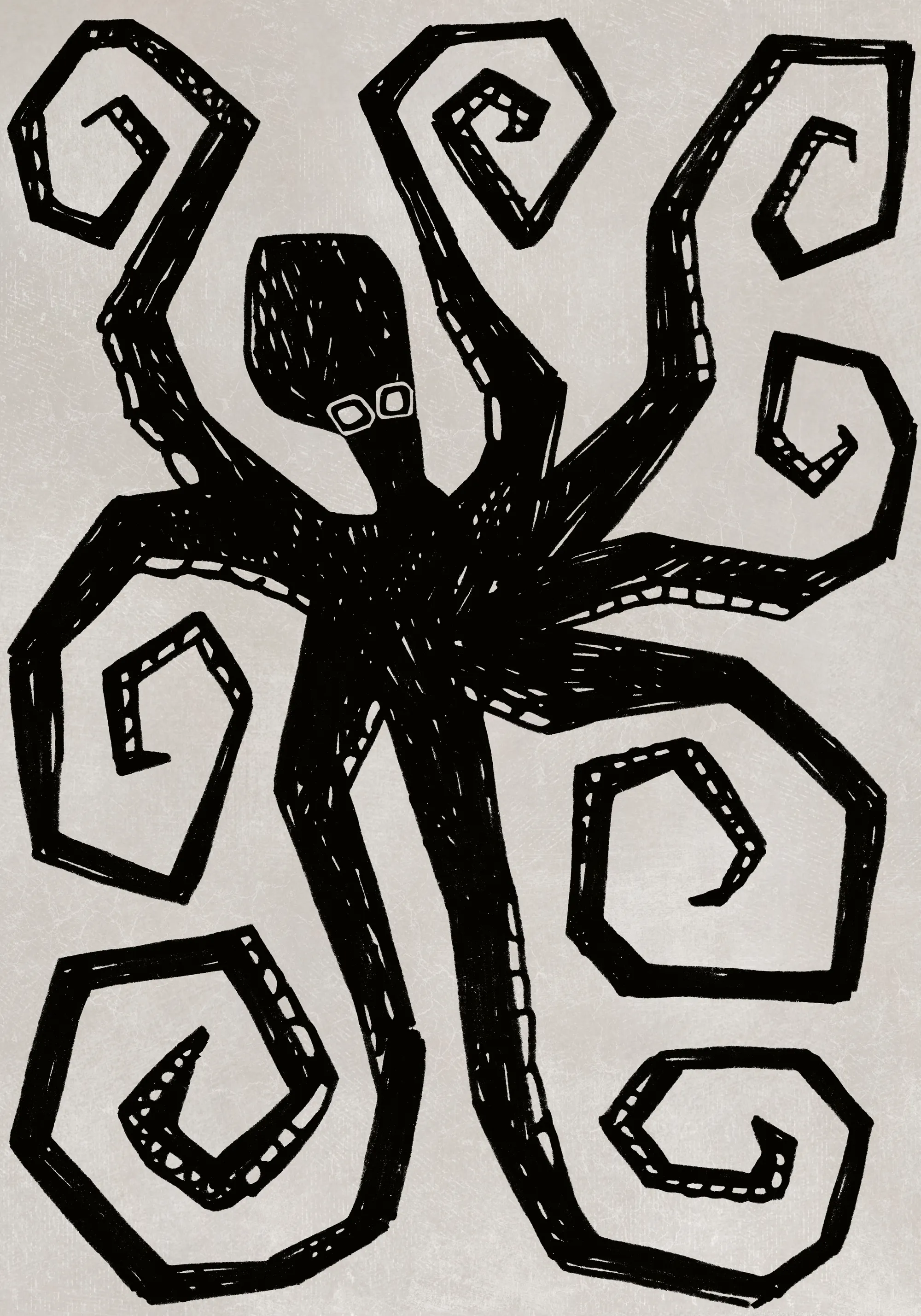 Spiraal Octopus Poster 0