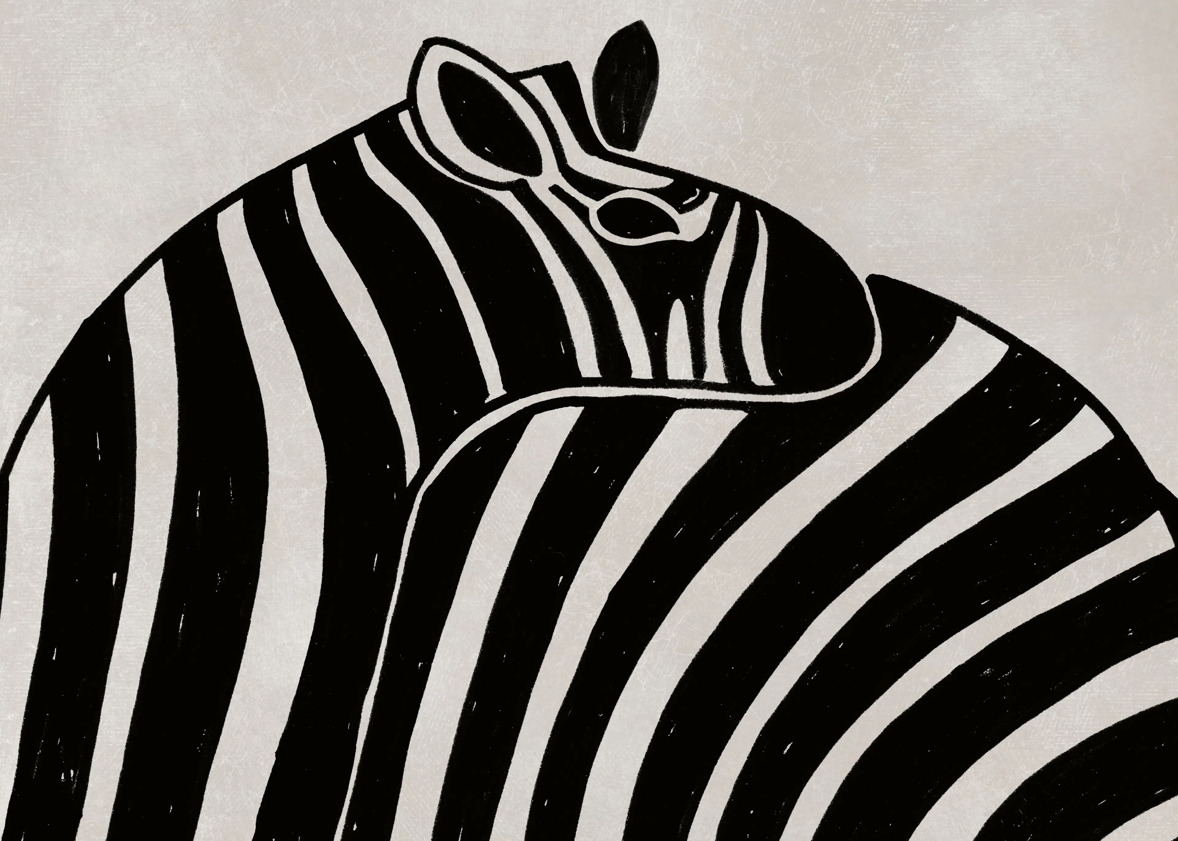 Black Zebra Embrace Poster 0