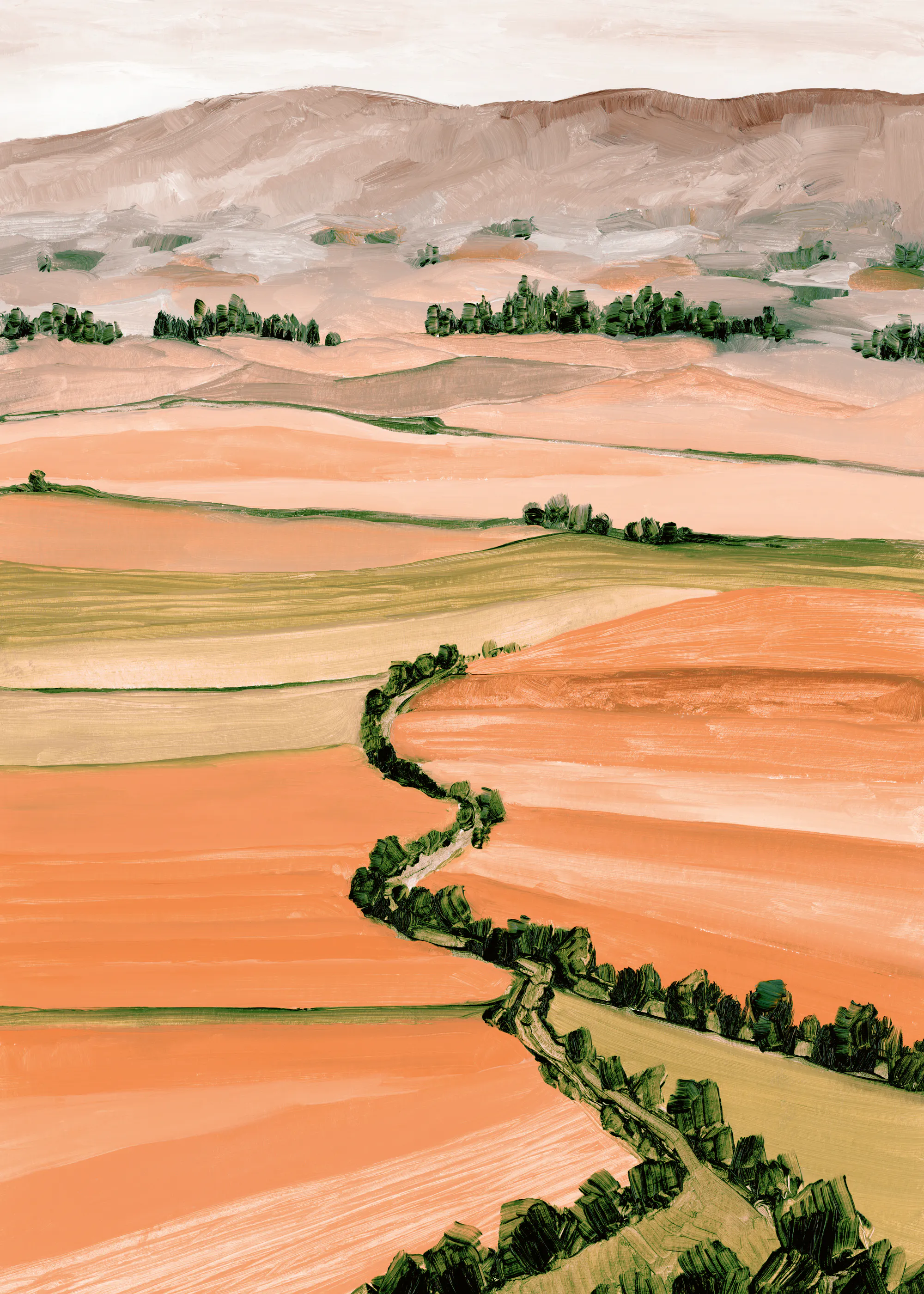 Orange Desert River Poster 0