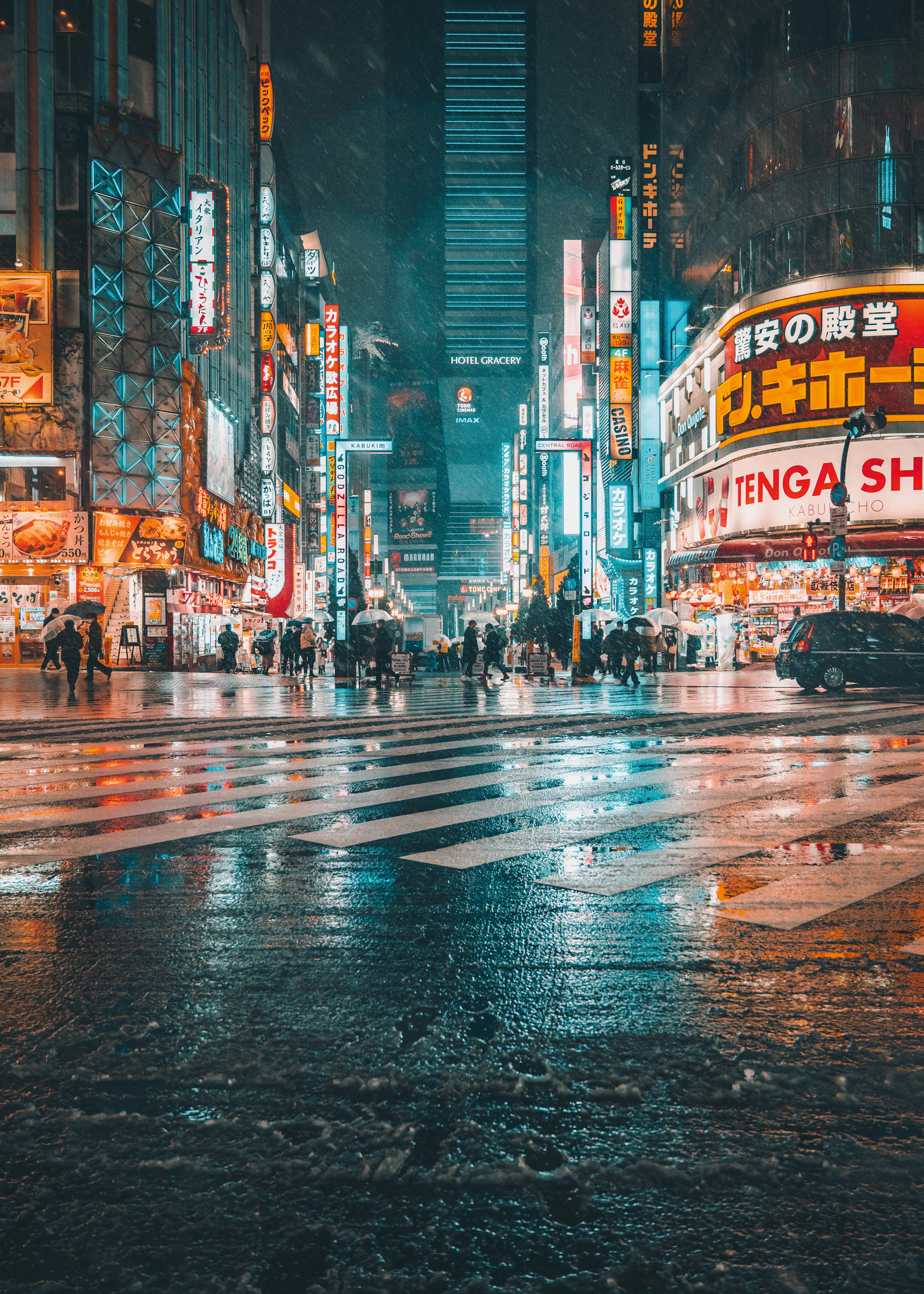 Neon Cityscape Poster 0