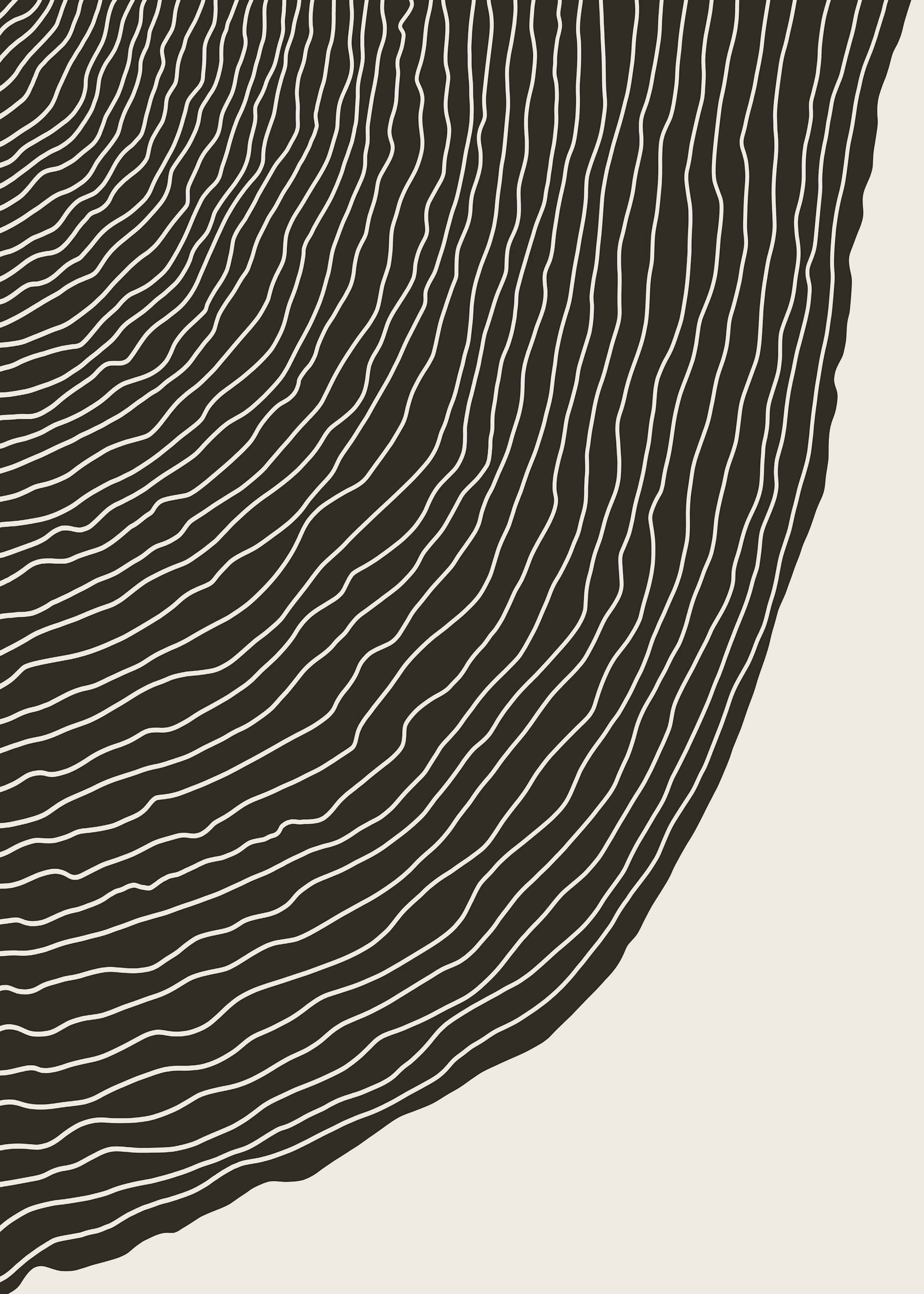 Black Abstract Wave Poster 0