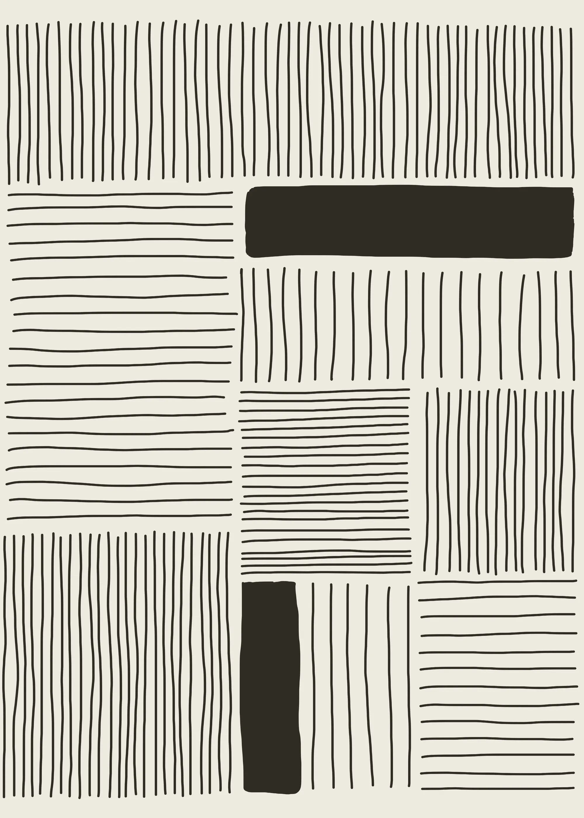 Charcoal Minimalist Lines Poster 0