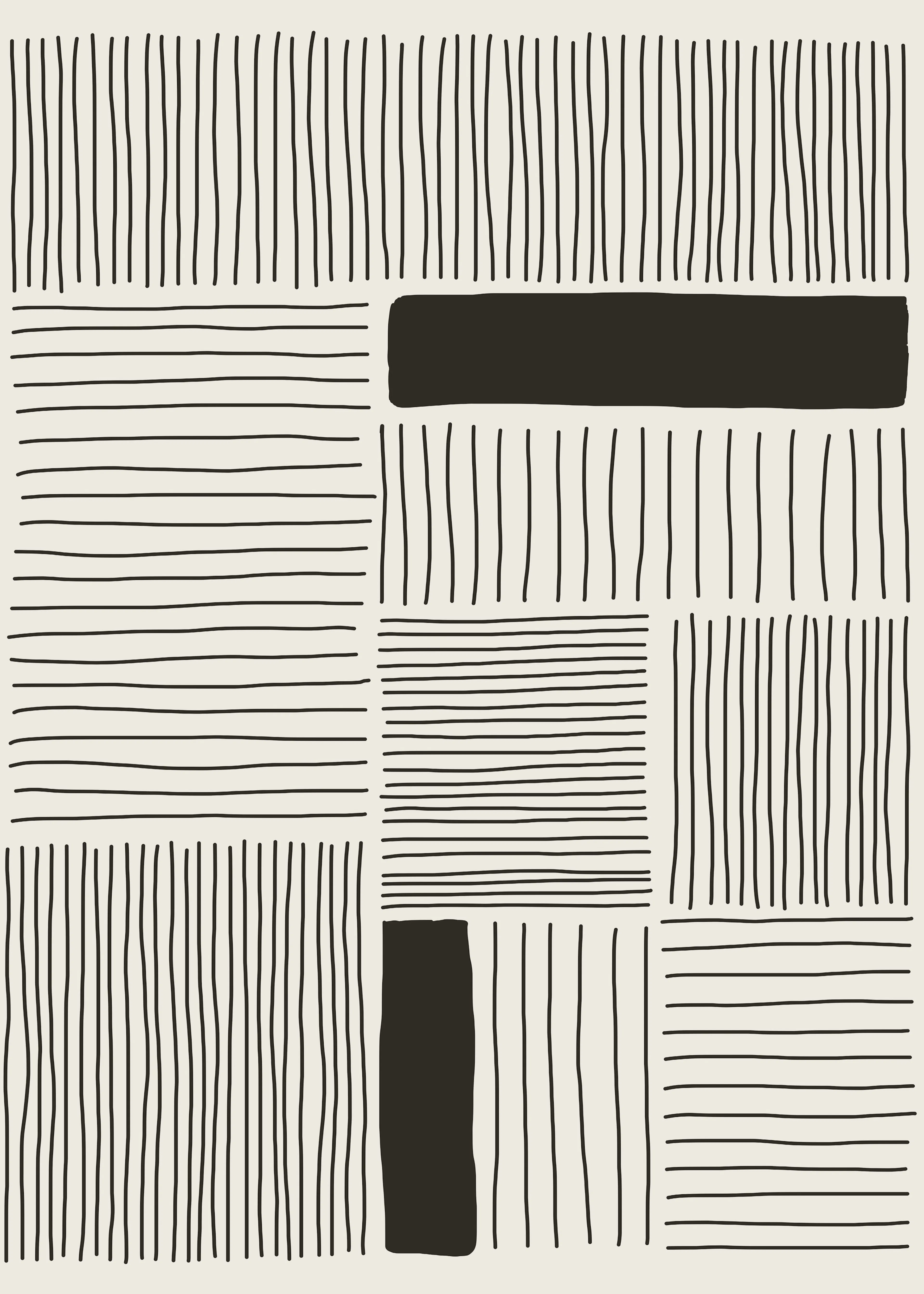 Charcoal Minimalist Lines Poster 0