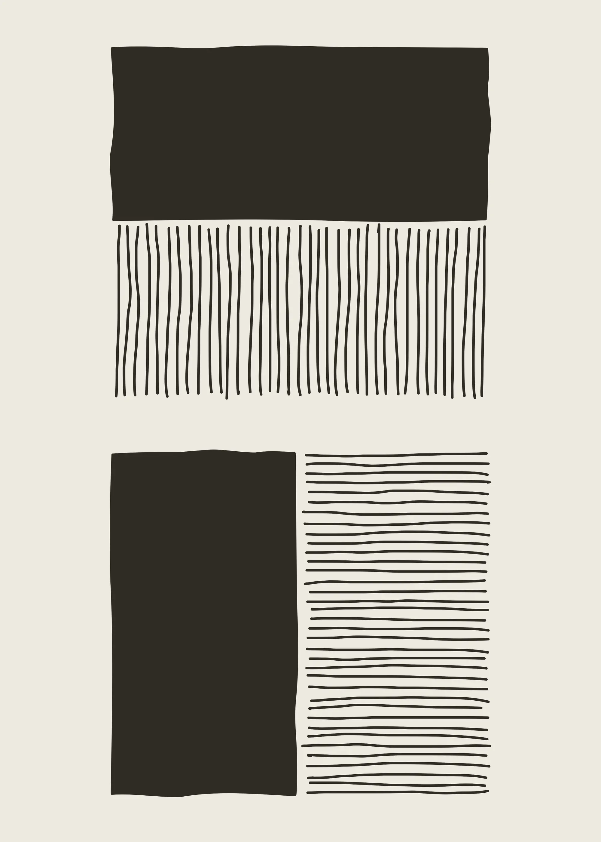 Charcoal Modern Lines Poster 0