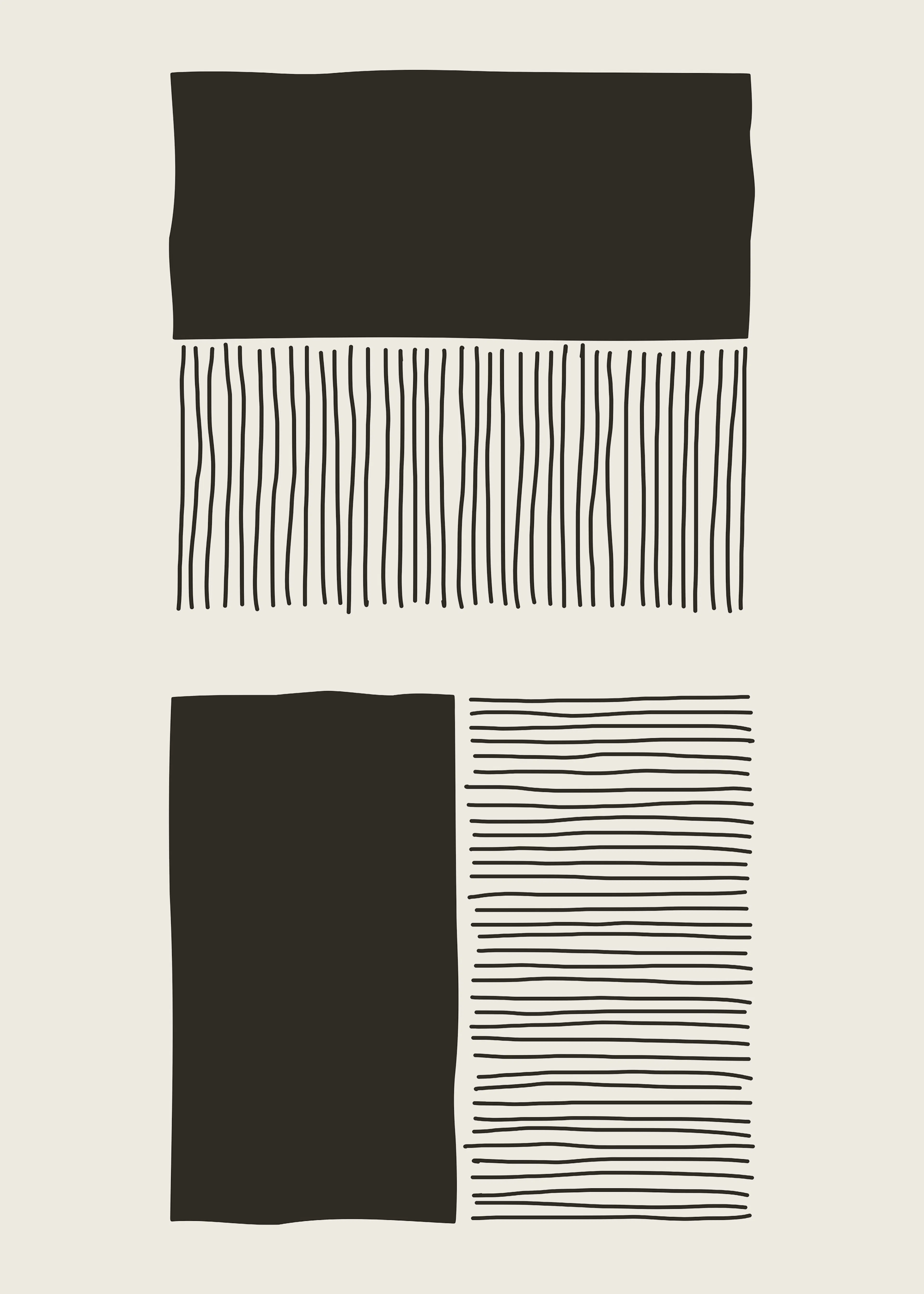 Charcoal Modern Lines Poster 0