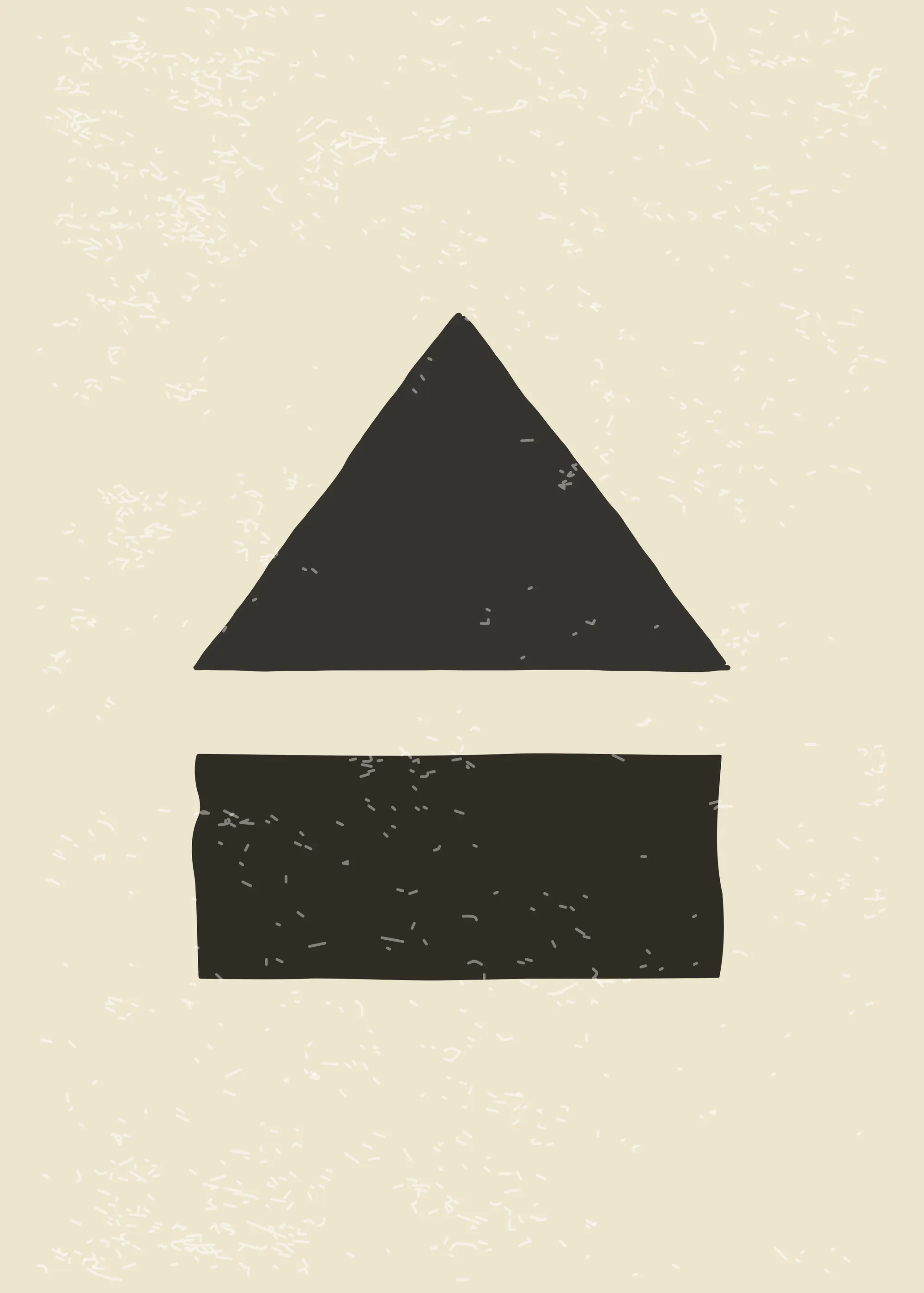 Schwarze minimalistische Formen Poster 0