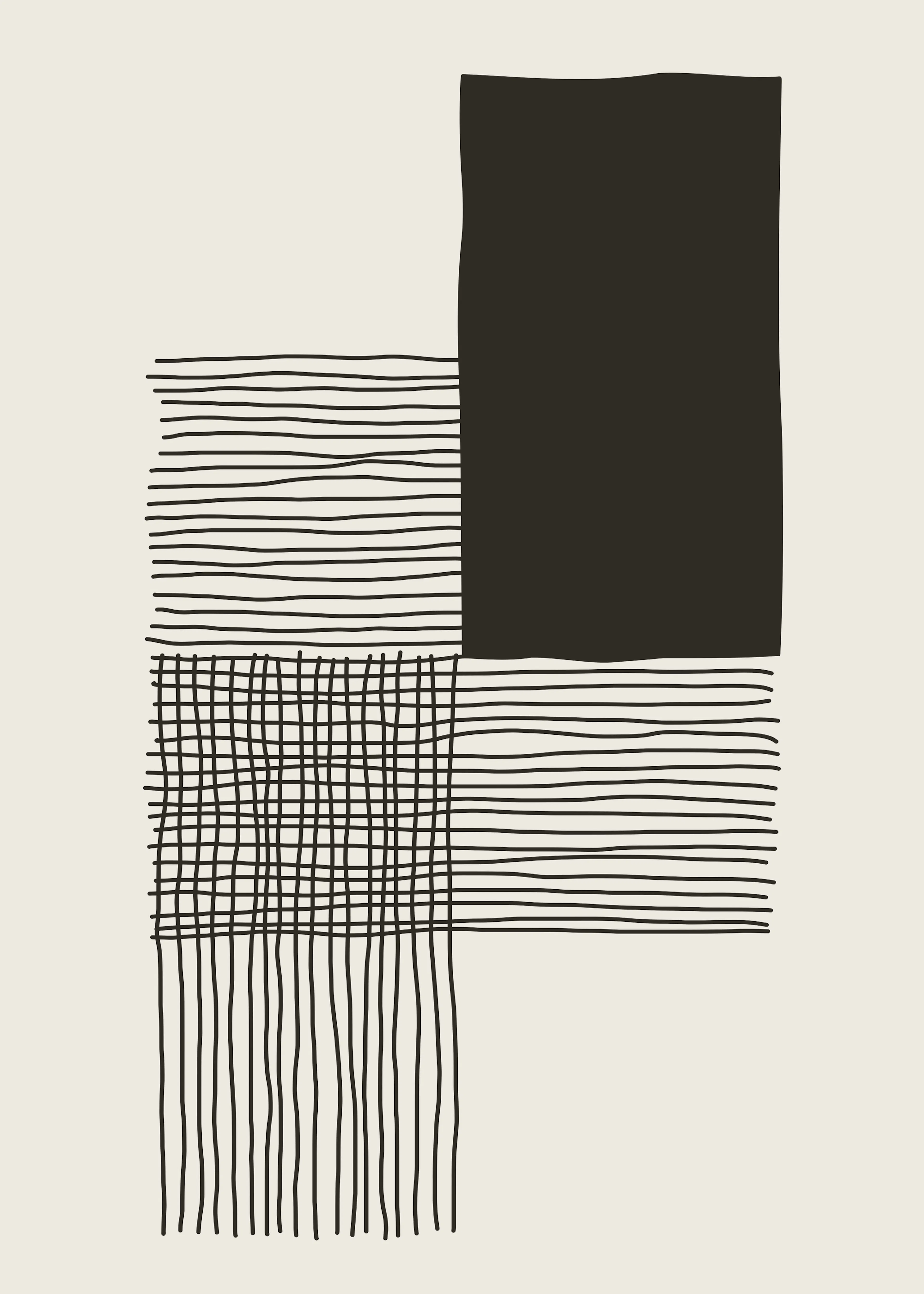 Charcoal Modern Abstract Poster 0
