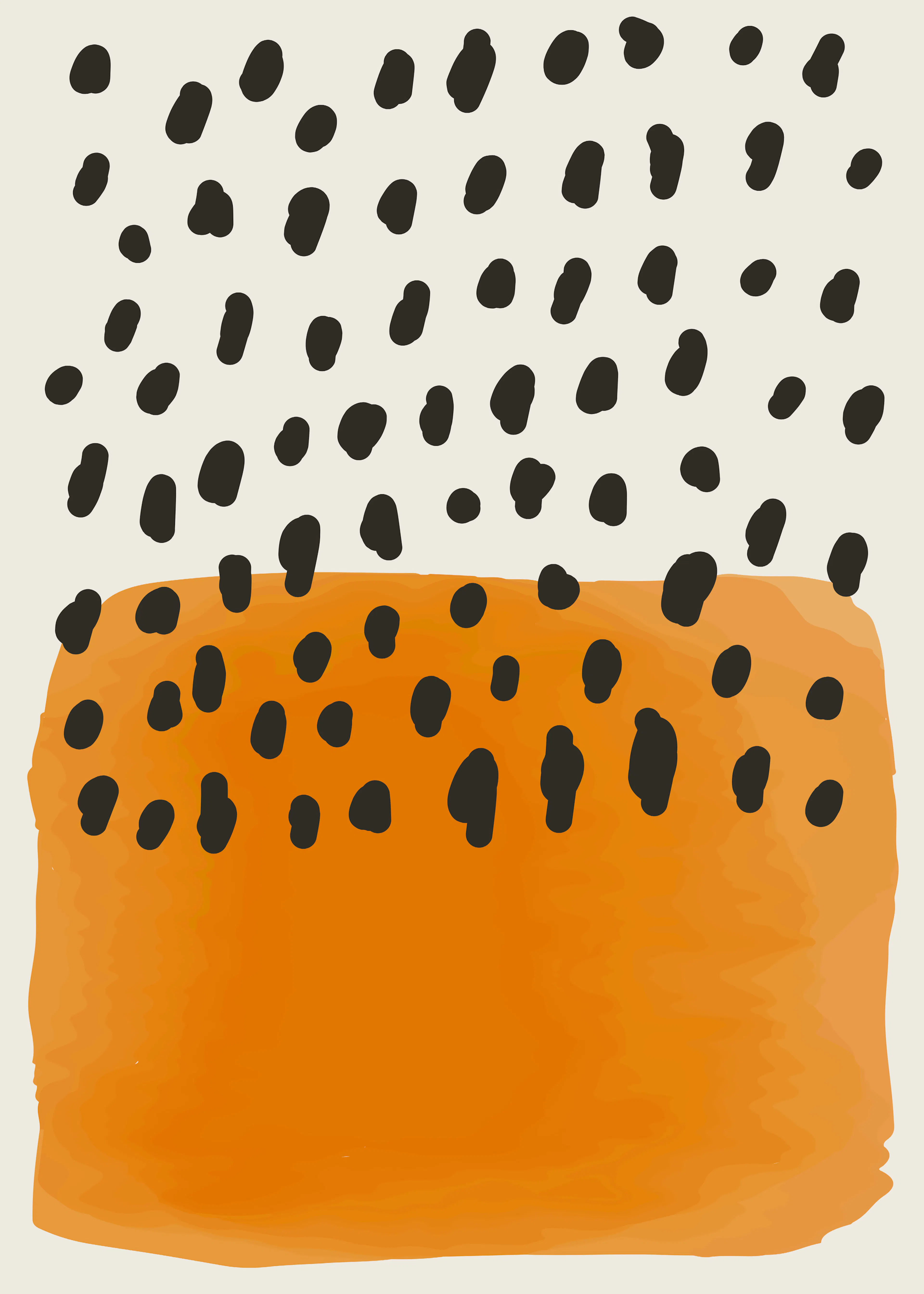 Orange Dots Poster 0