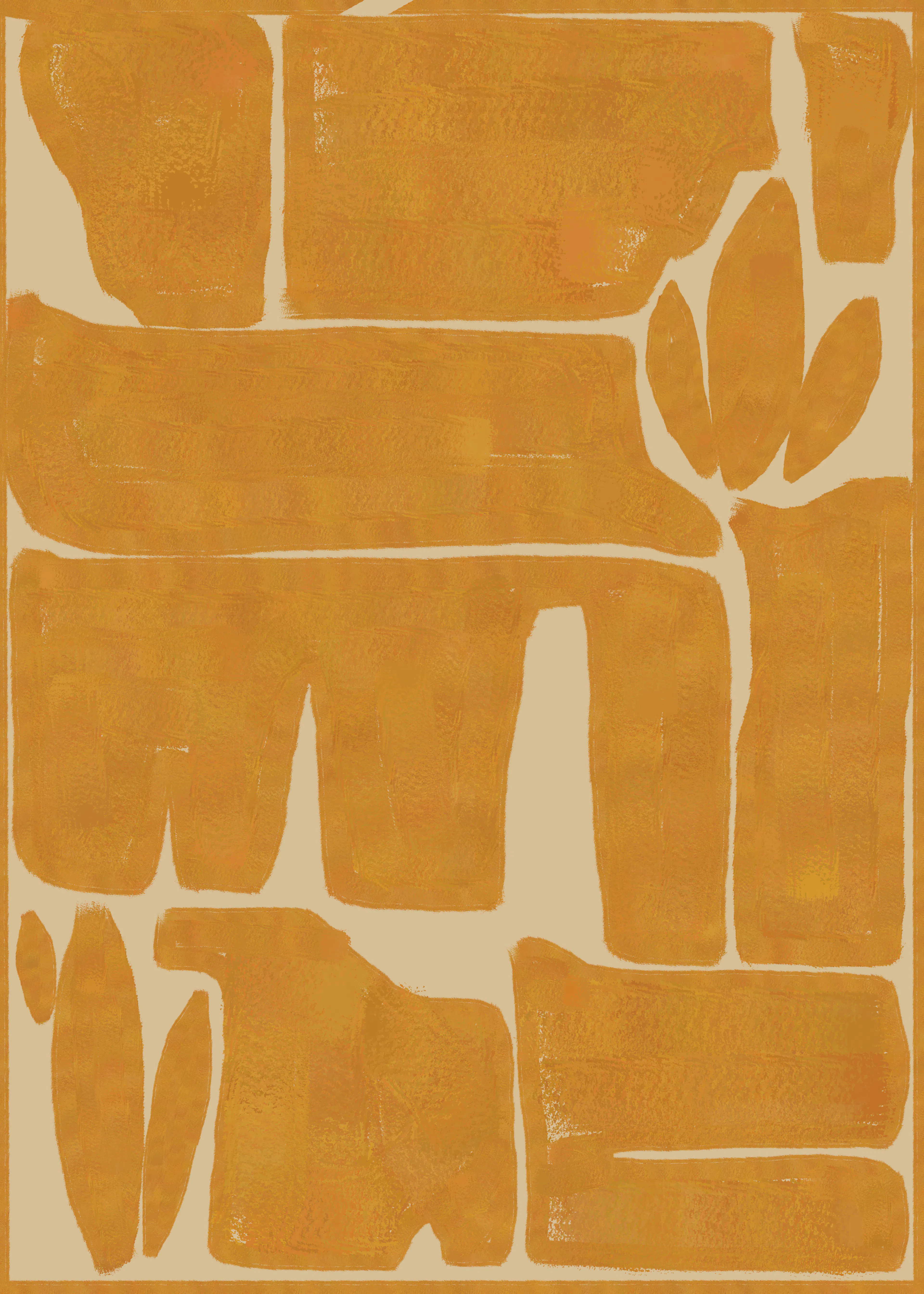 Formas Abstractas en Óxido Póster 0