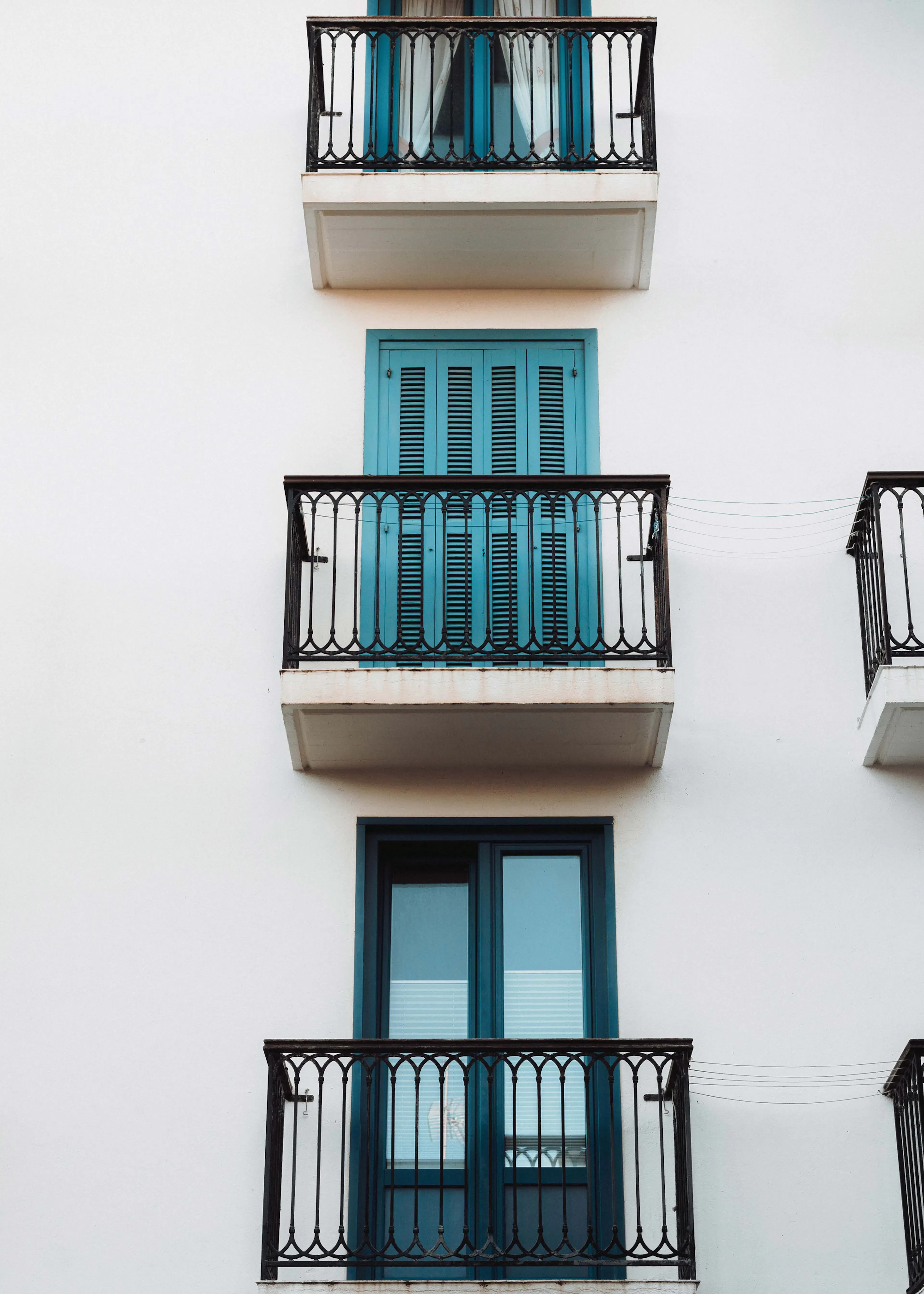 Balcones Modernos Blancos Póster 0