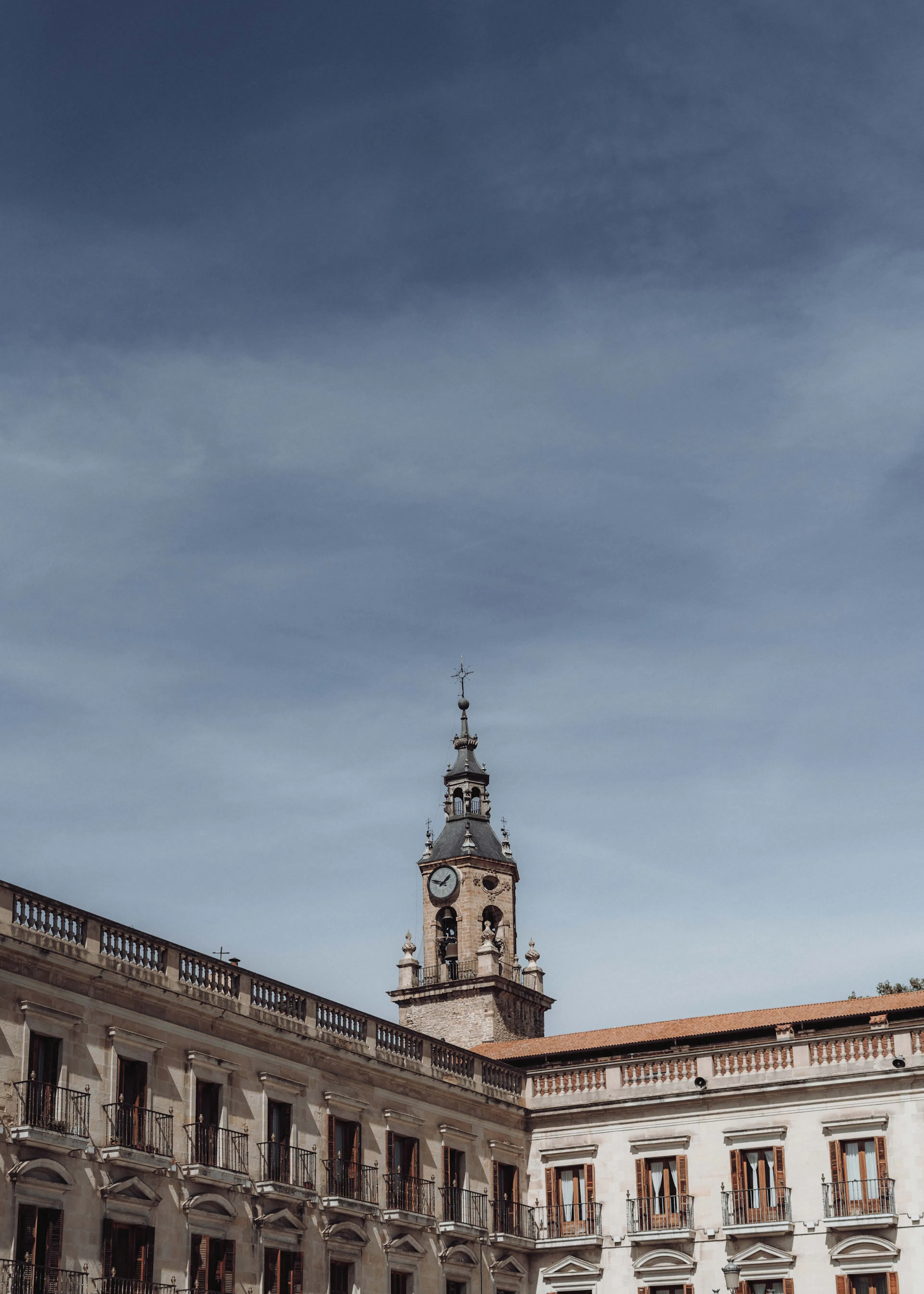 Paisaje Urbano Histórico Azul Póster 0