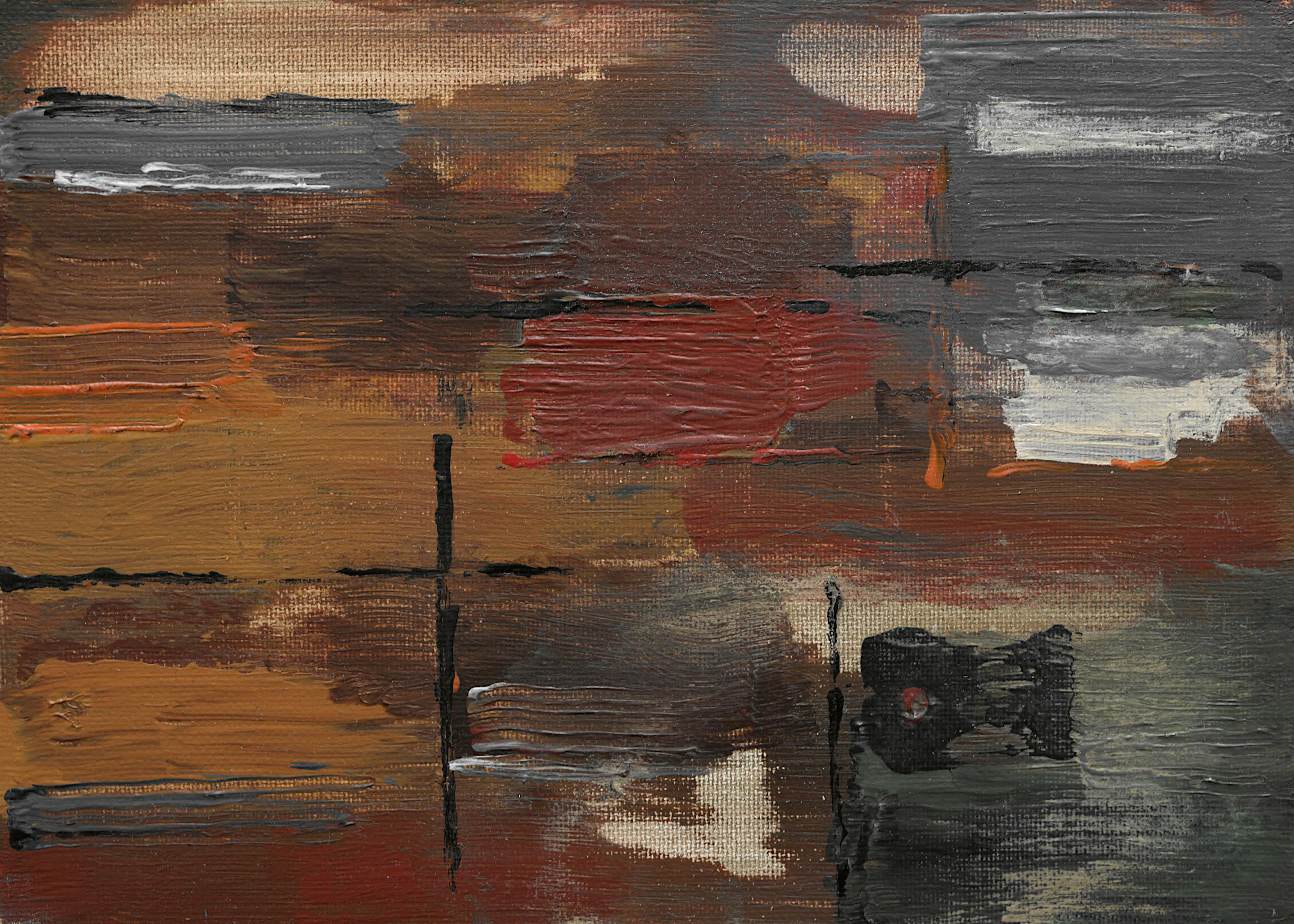 Brown Rustic Abstract Poster 0