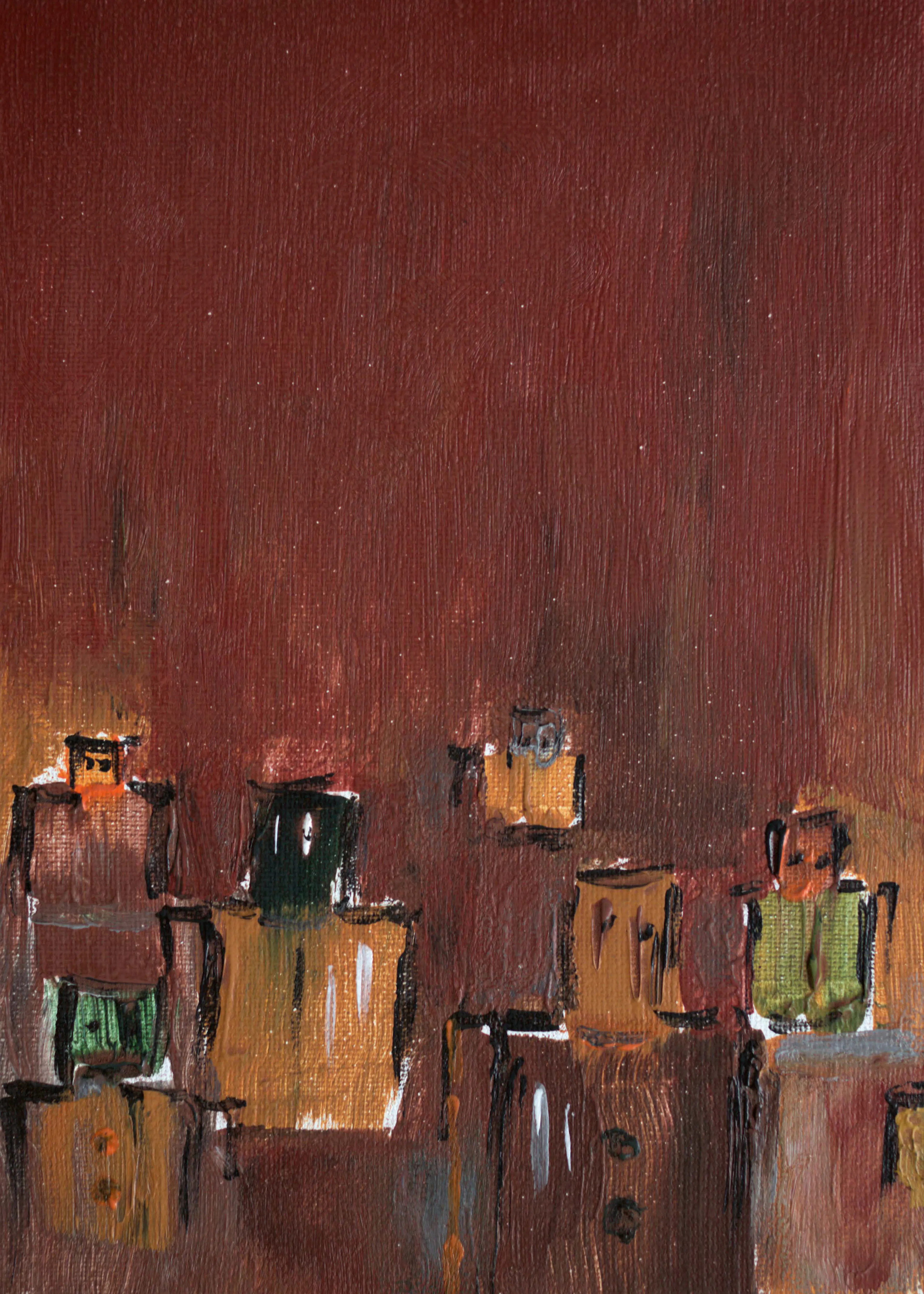 Red Urban Dusk Poster 0