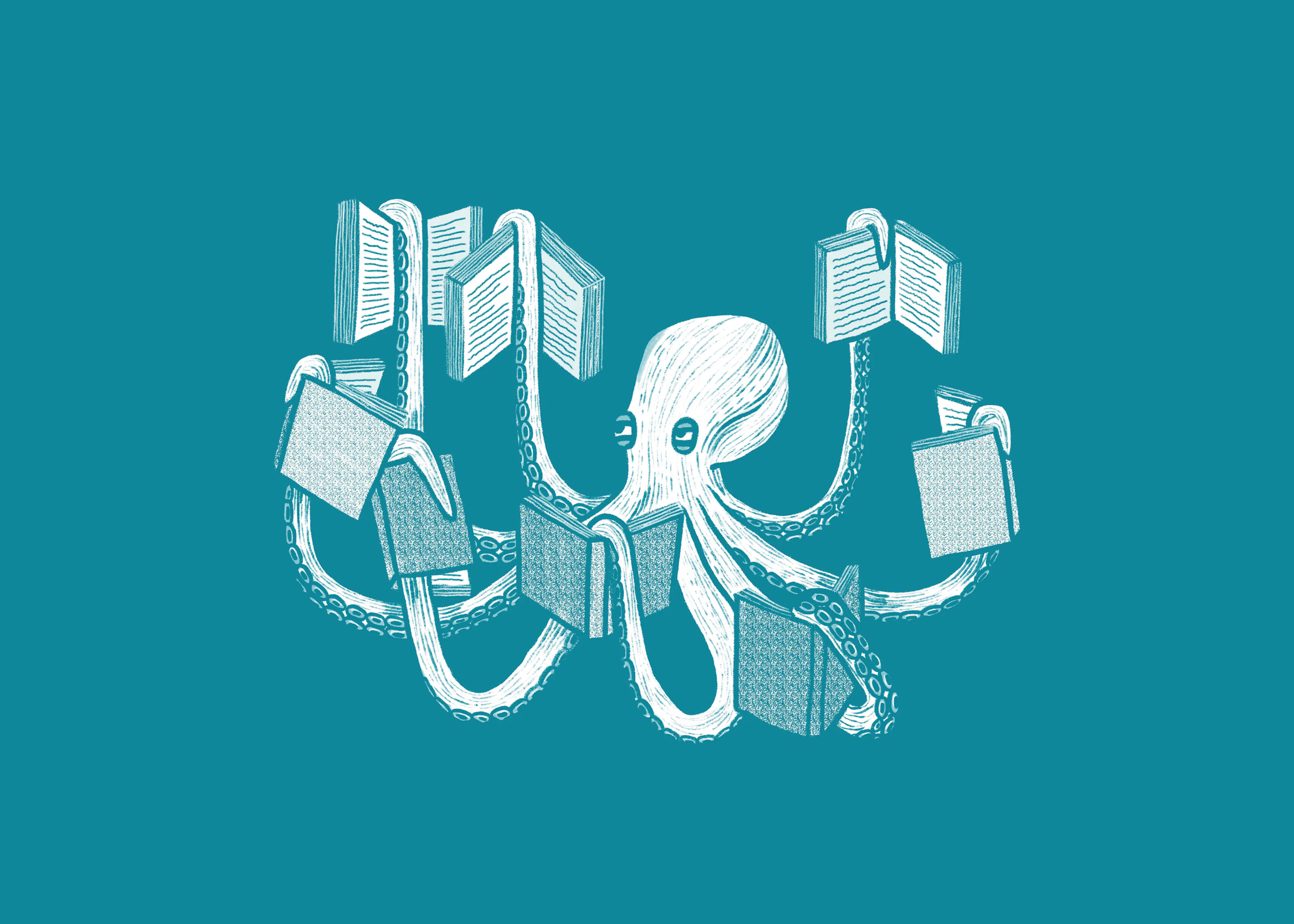 Octopus Librarian Poster 0