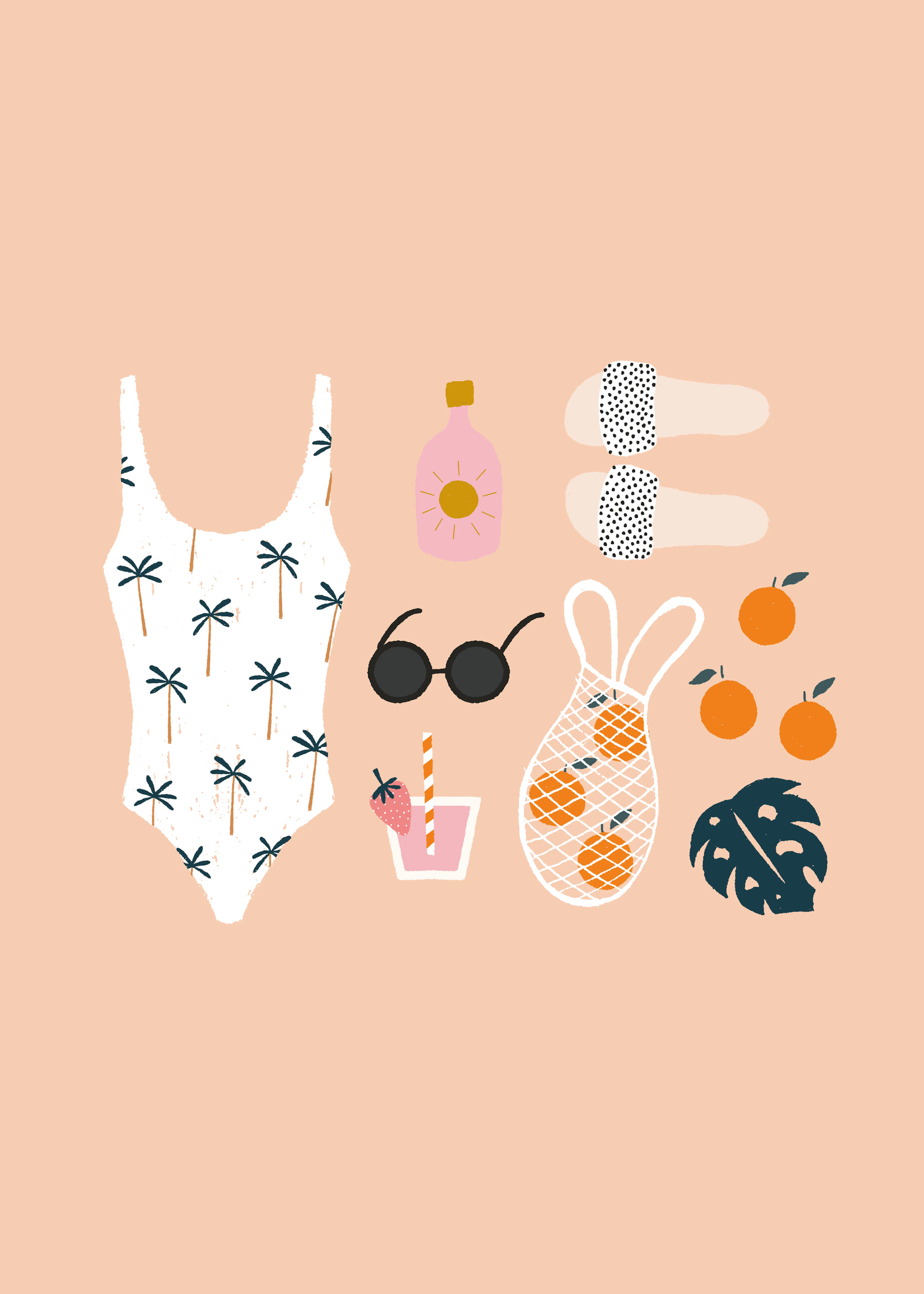 Peach Summer Vibes Poster 0
