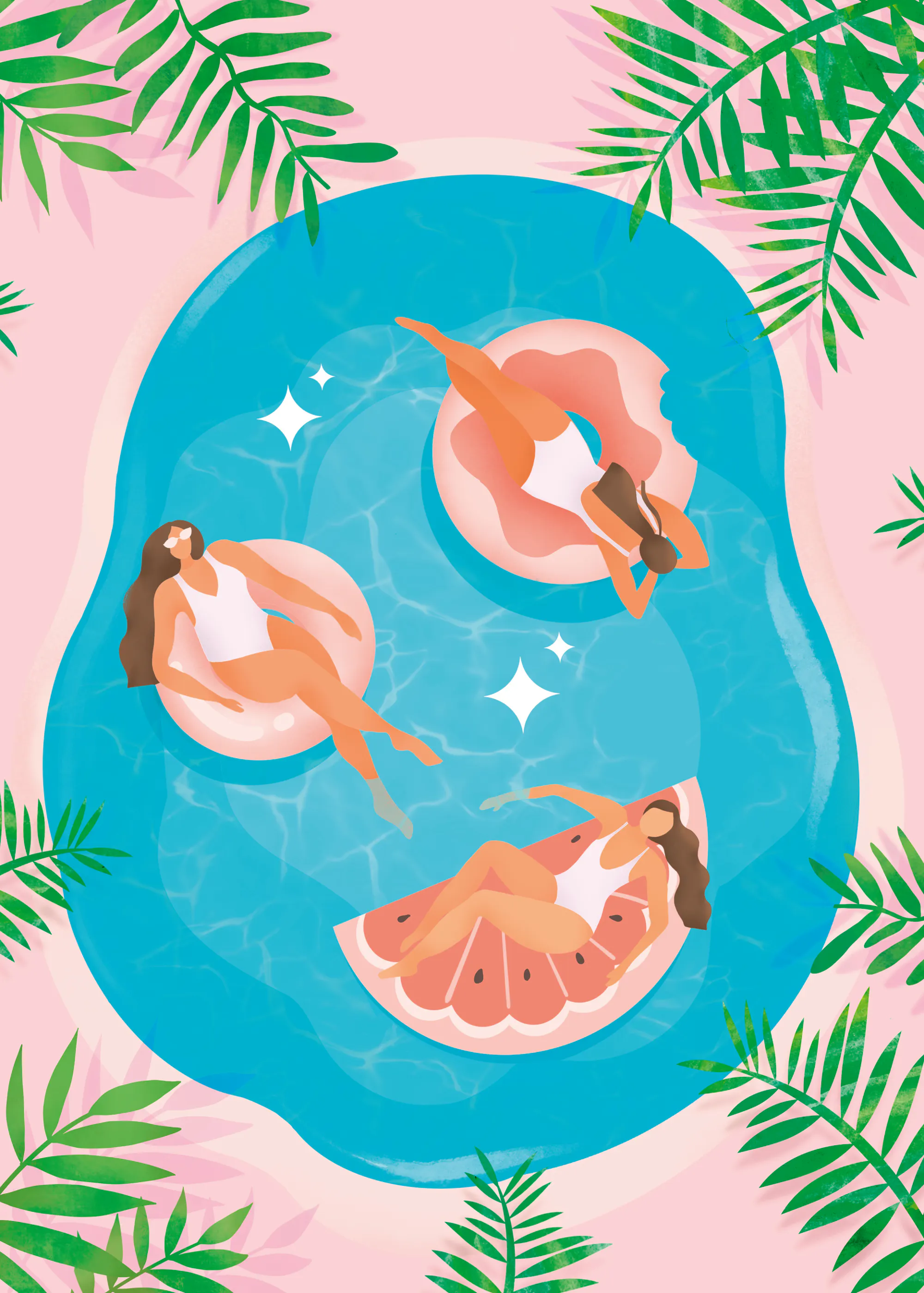 Aqua Sommer Vibes Poster 0