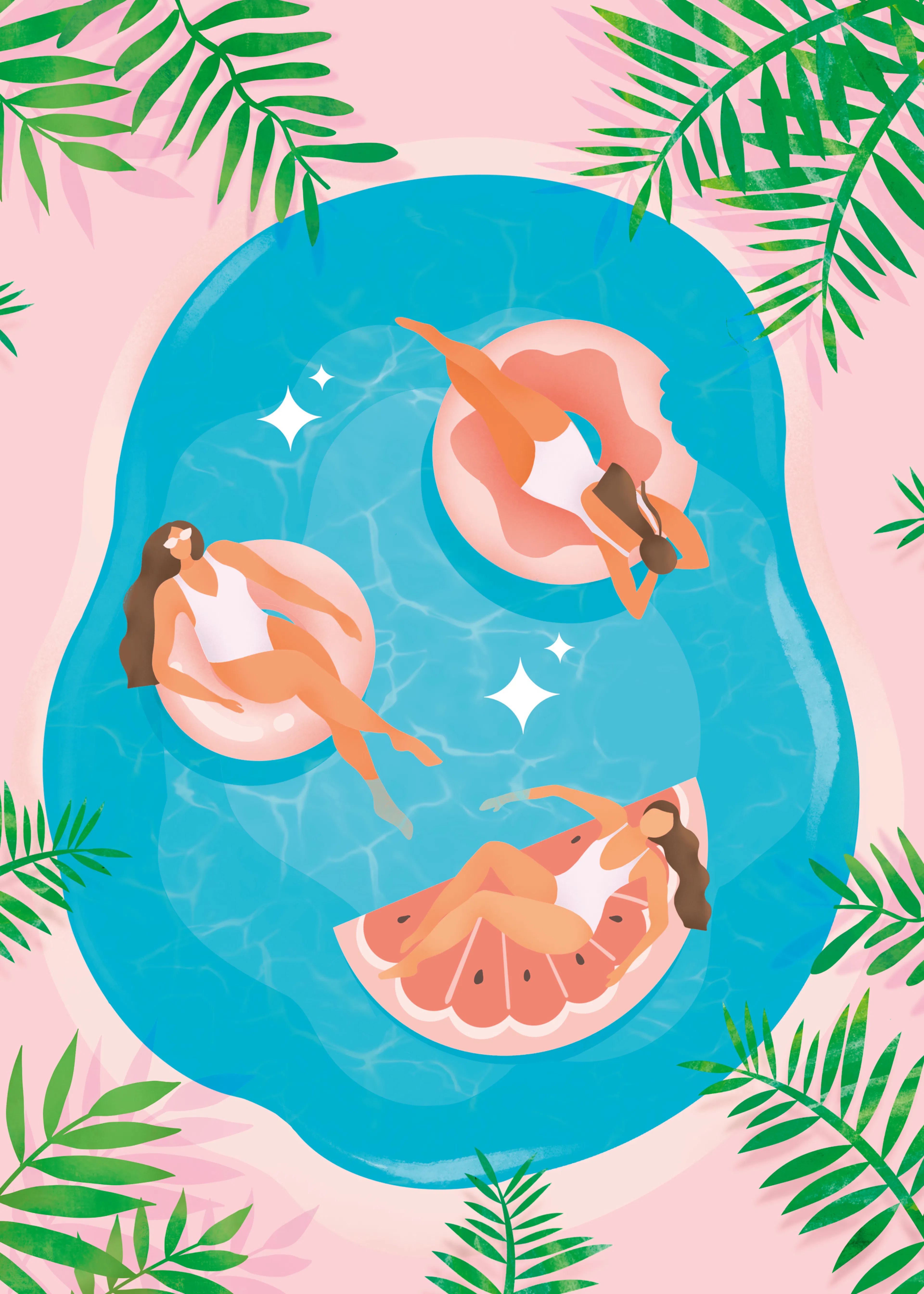 Aqua Verano Vibes Póster 0