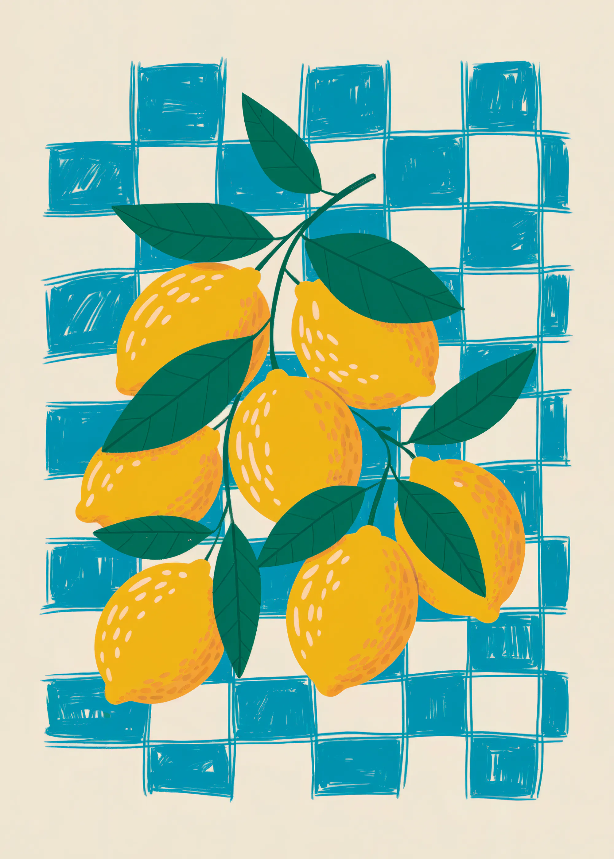 Blue Lemon Harvest Poster 0
