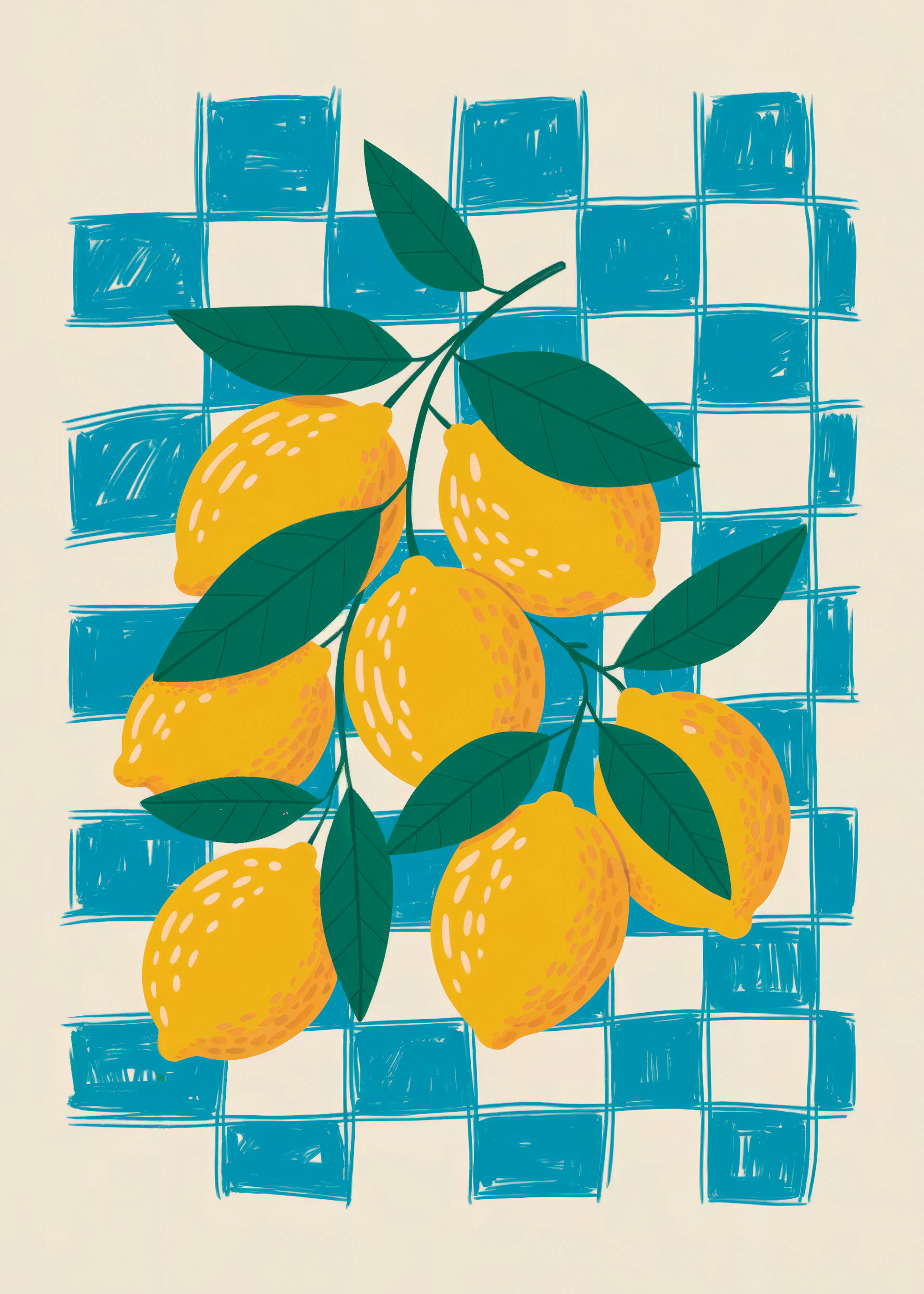 Blue Lemon Harvest Poster 0