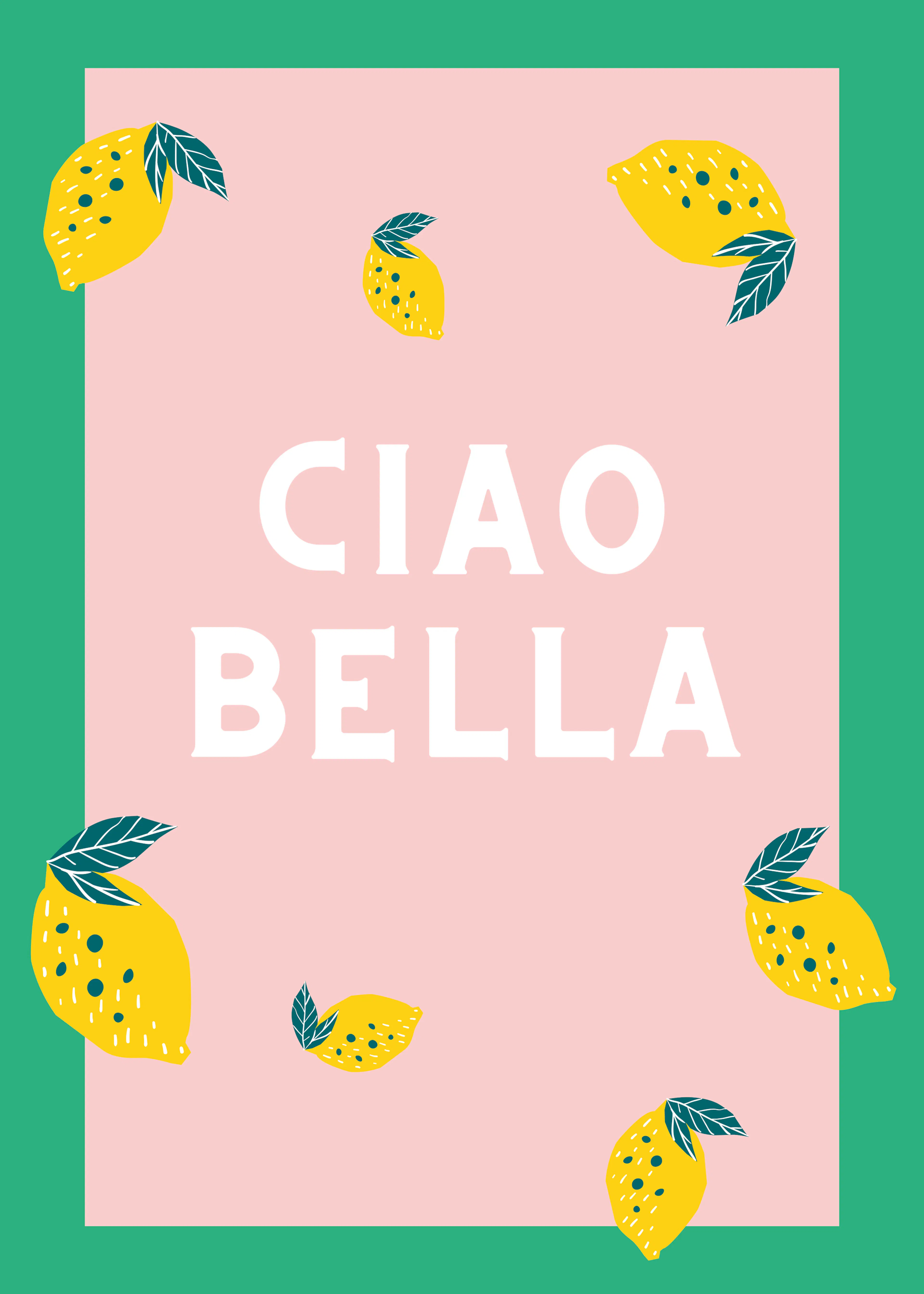 Pastel Pink Ciao Bella Poster 0