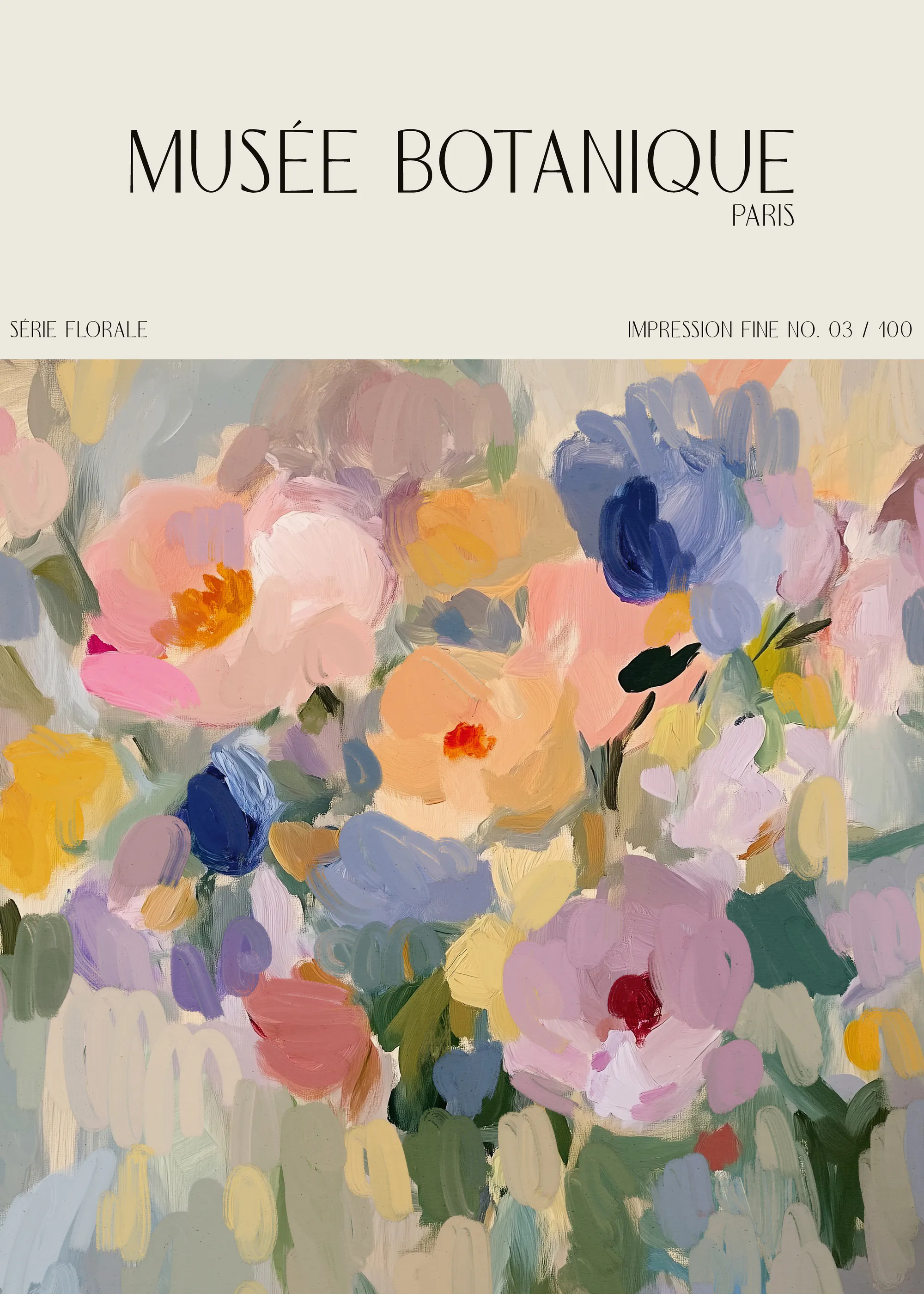 Fleurs Botaniques Pastel Poster 0