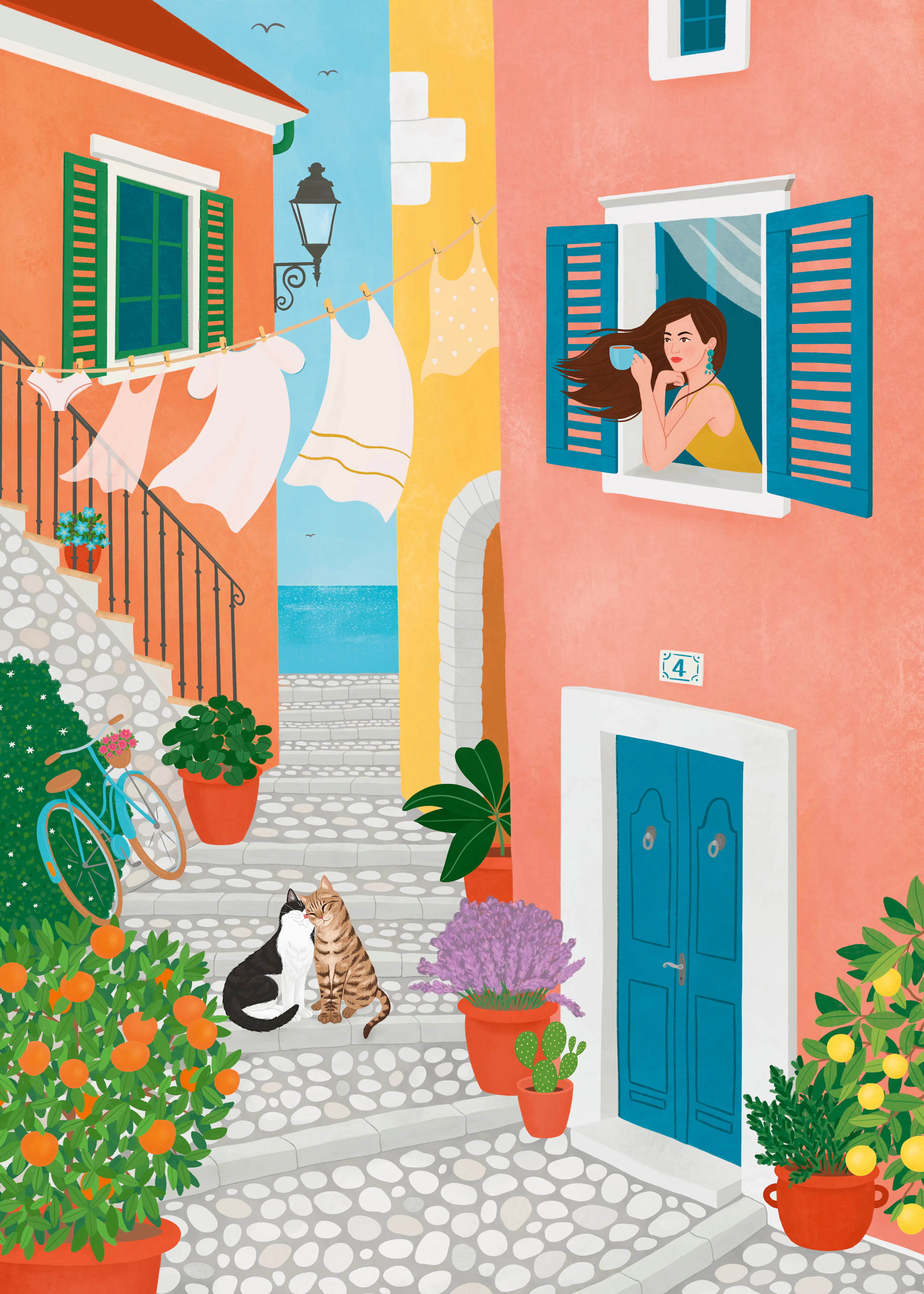Summer Courtyard Poster 0