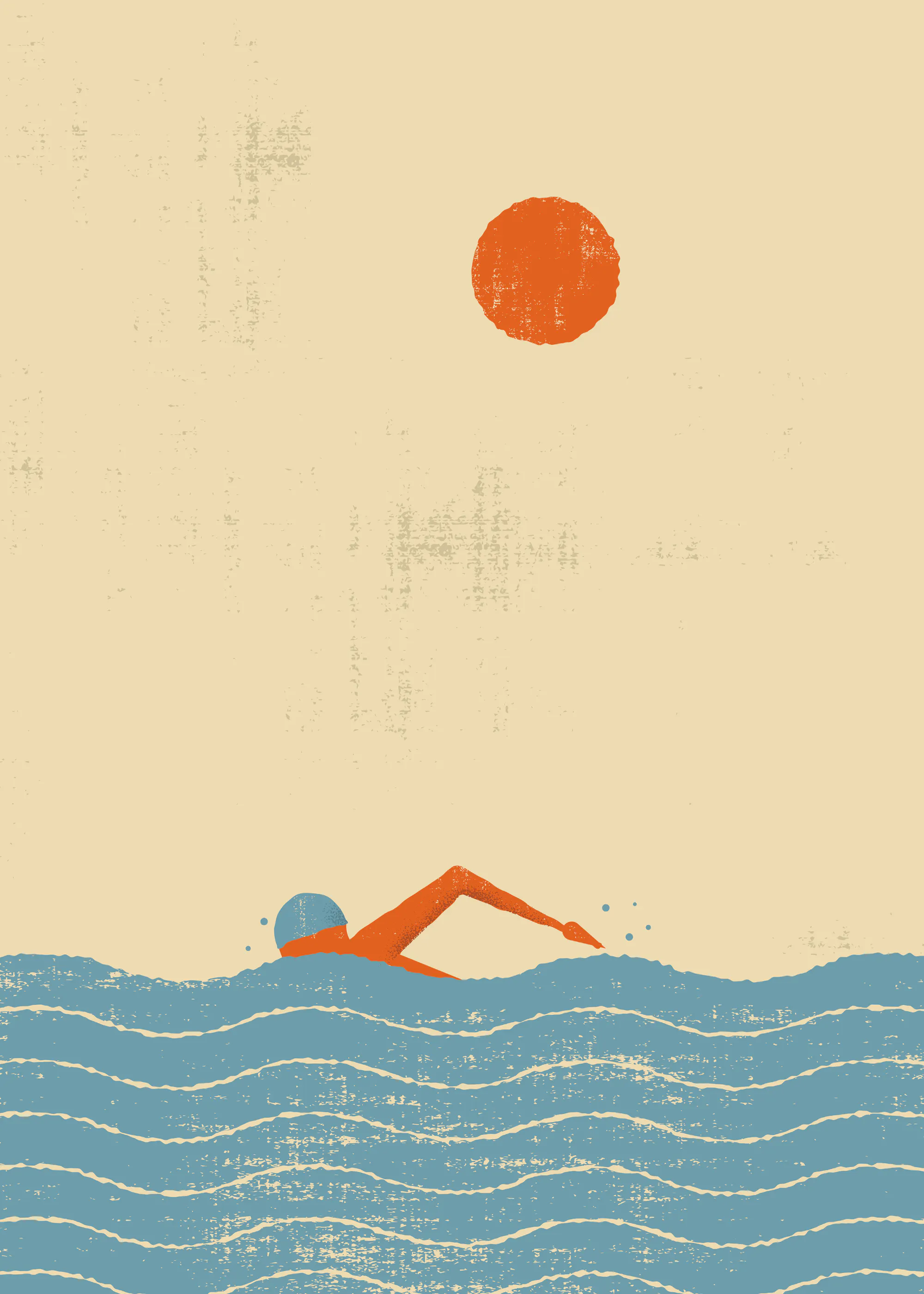 Sonnenuntergang Schwimmen Poster 0