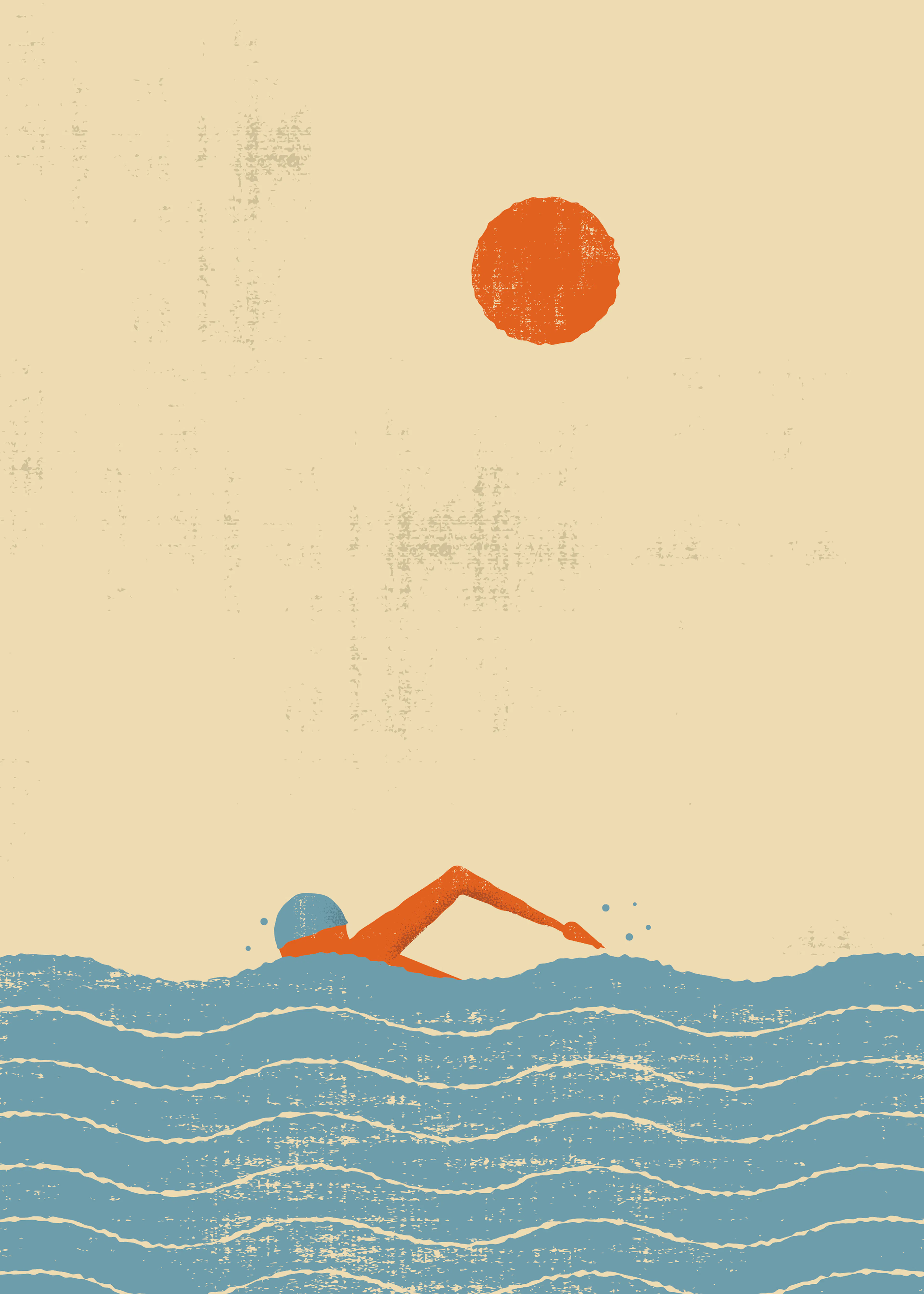 Sunset Swim Poster 0