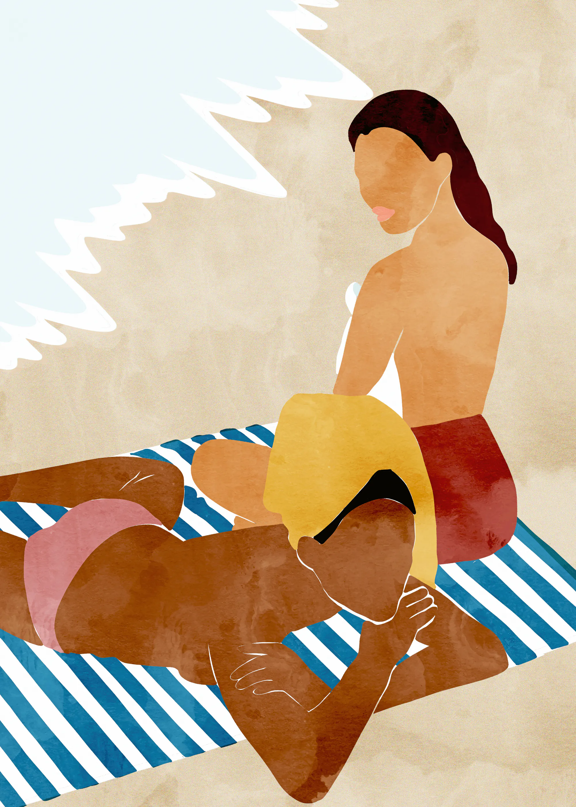 Blaue Strandentspannung Poster 0