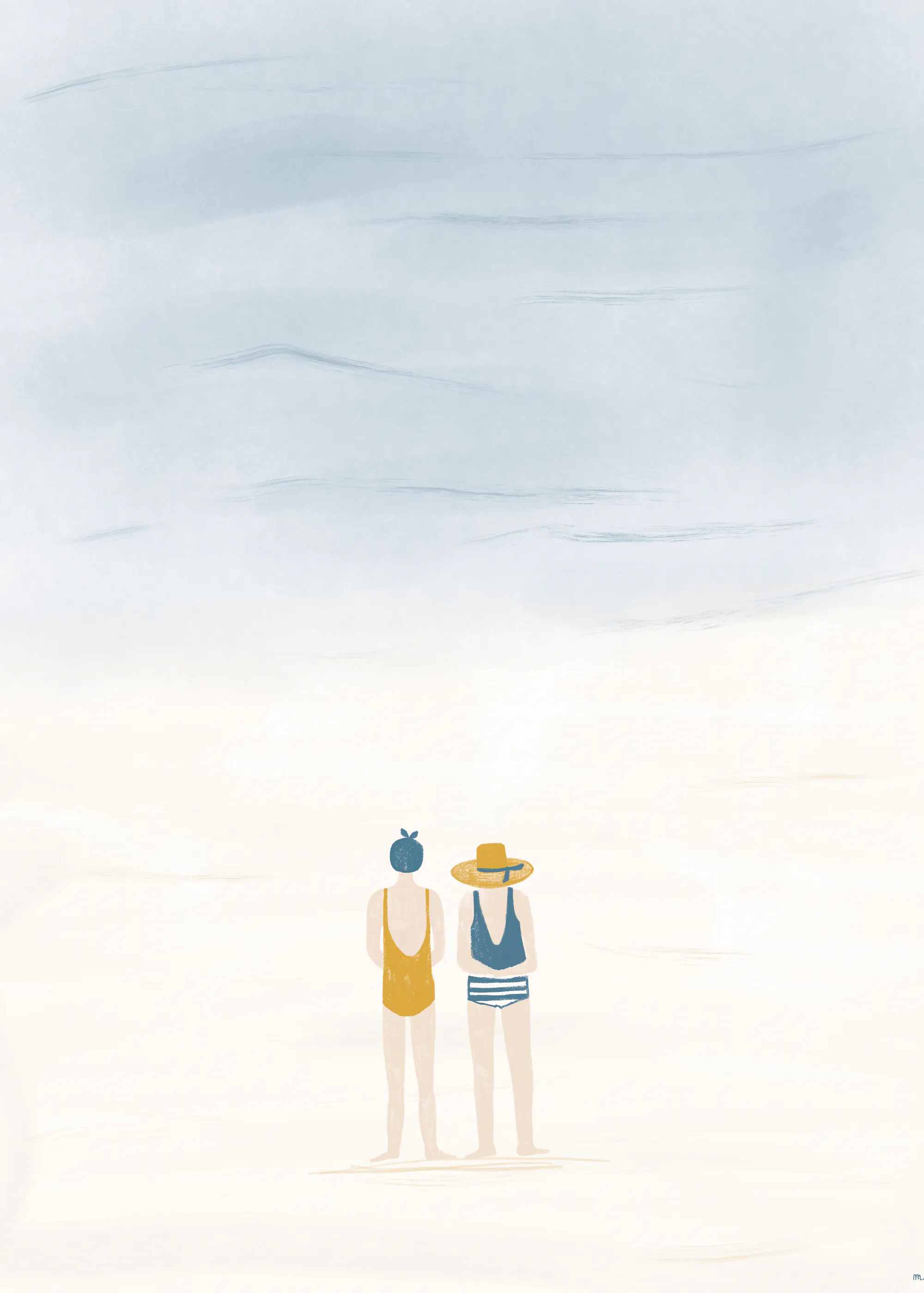 Soft Blue Beach Serenity Poster 0