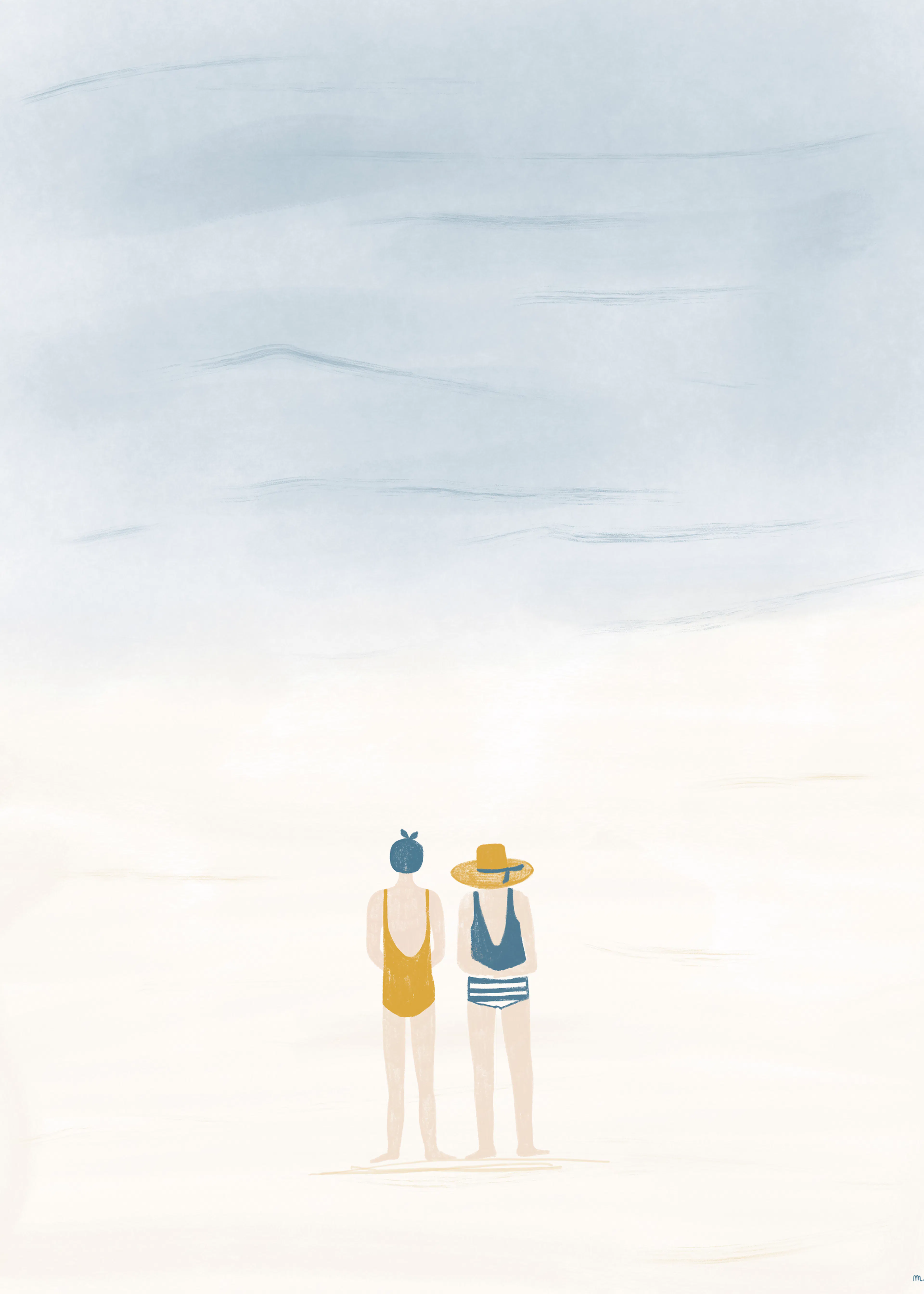 Soft Blue Beach Serenity Poster 0