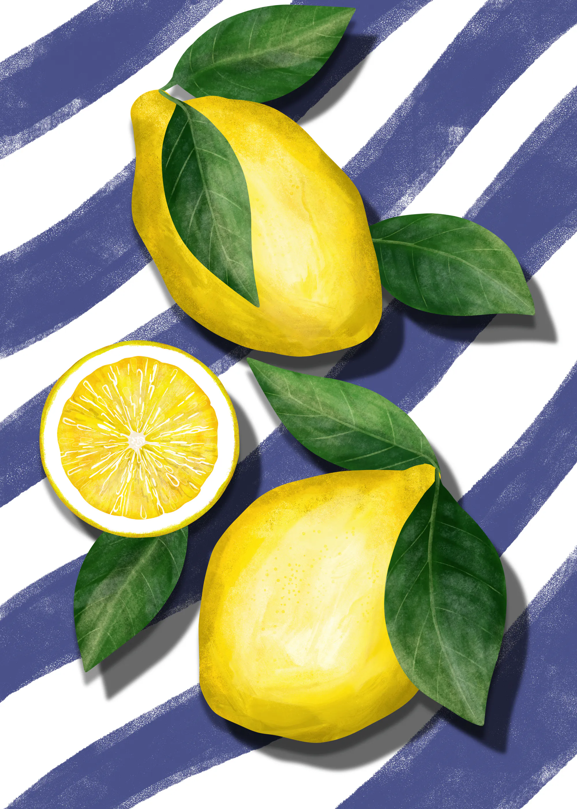 Limones Amarillos Brillantes Póster 0