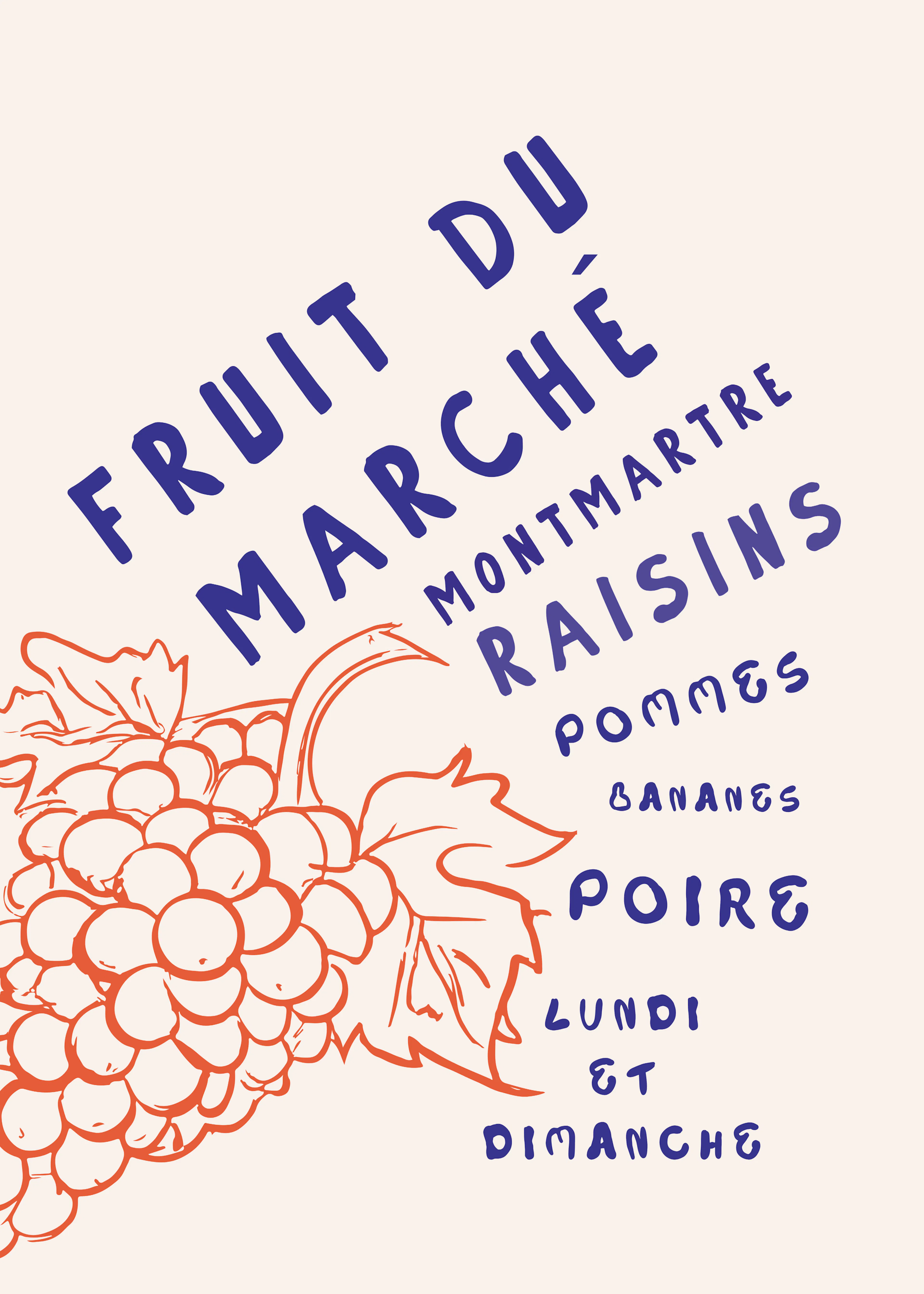 Blue Fruit Market Poster 0