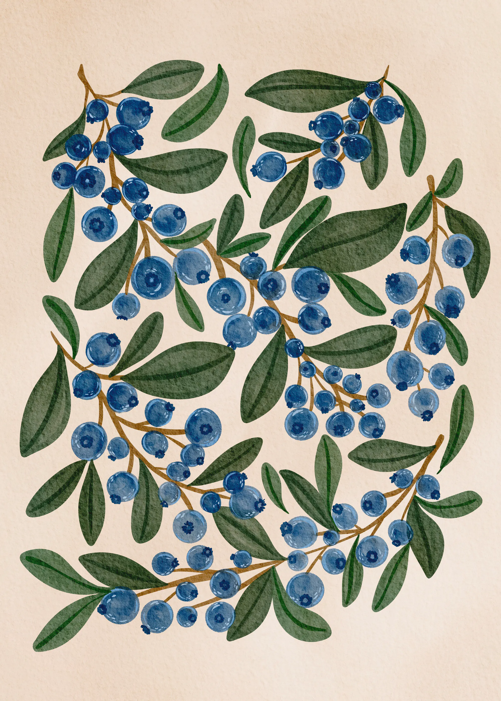 Blueberry Botanical Poster 0