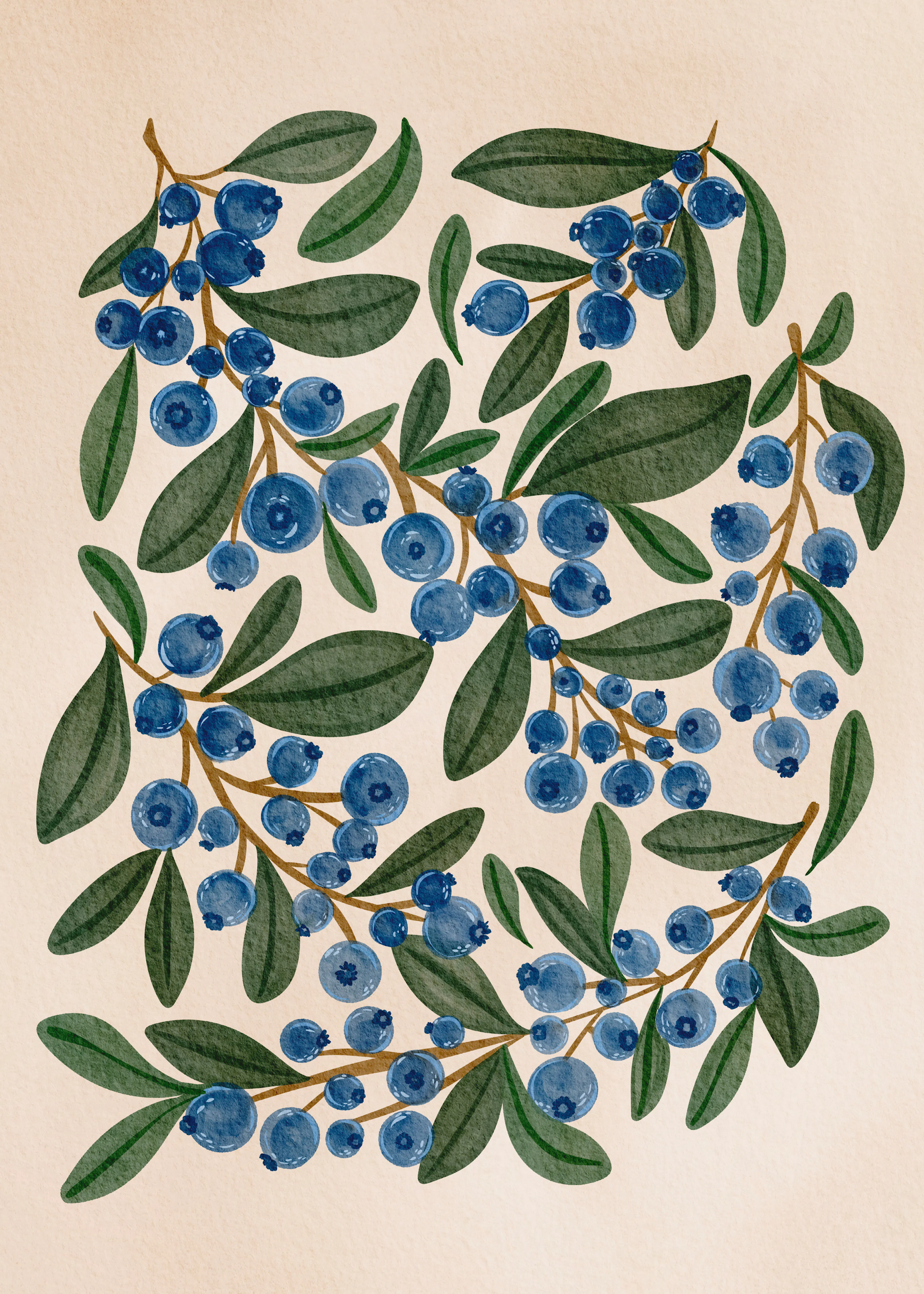 Blueberry Botanical Poster 0