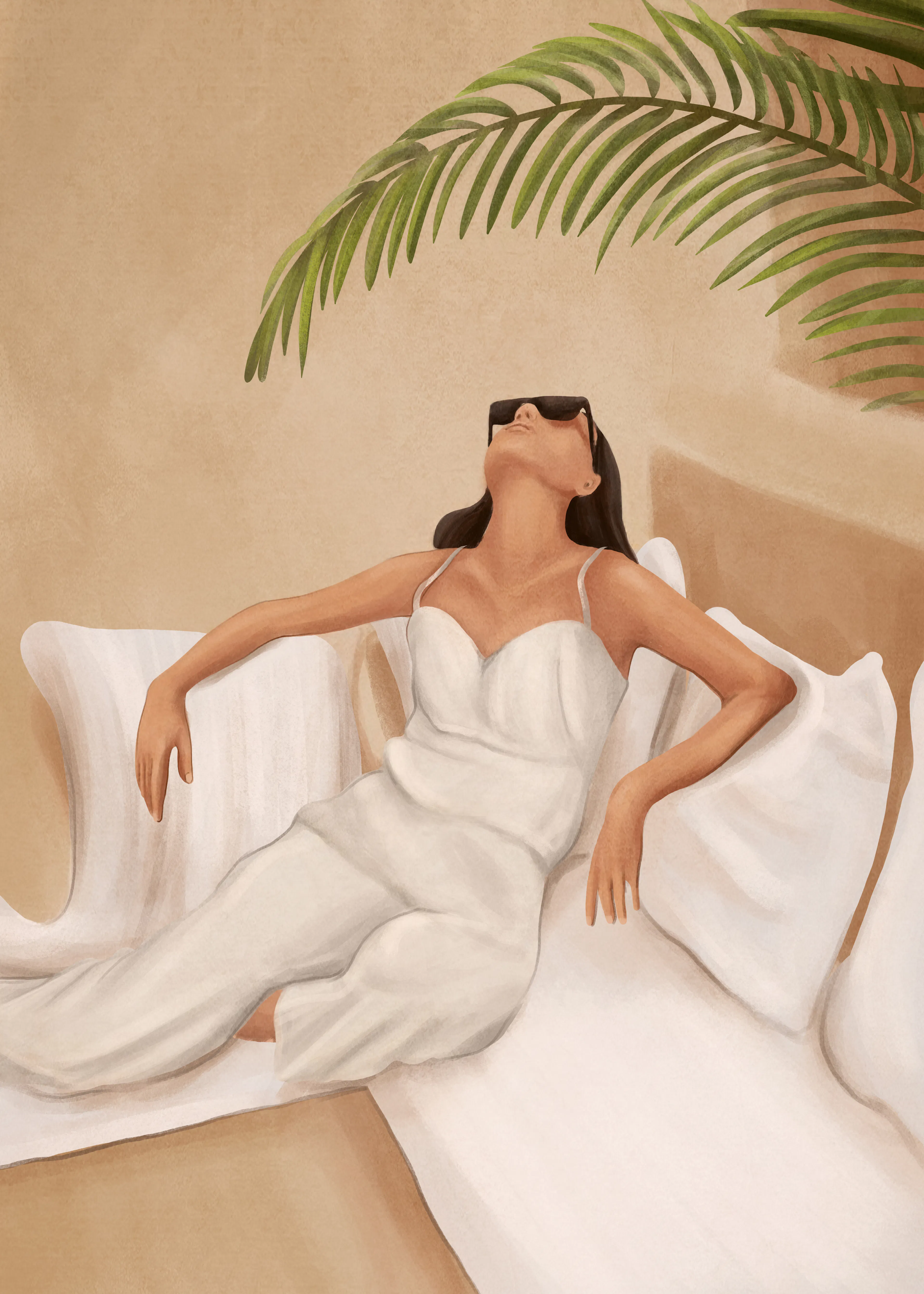 Soft Beige Serenity Poster 0