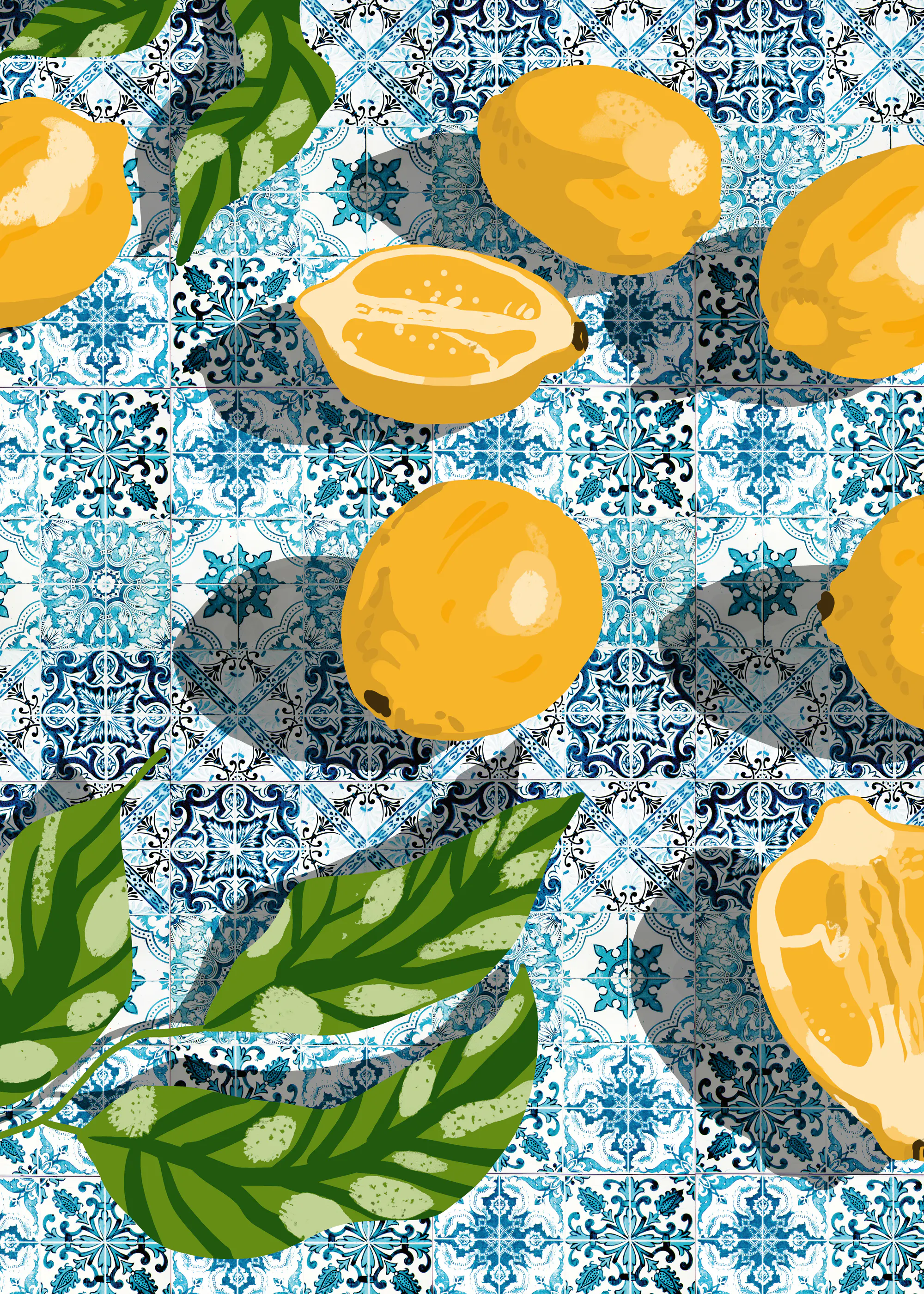 Golden Fresh Lemons Poster 0