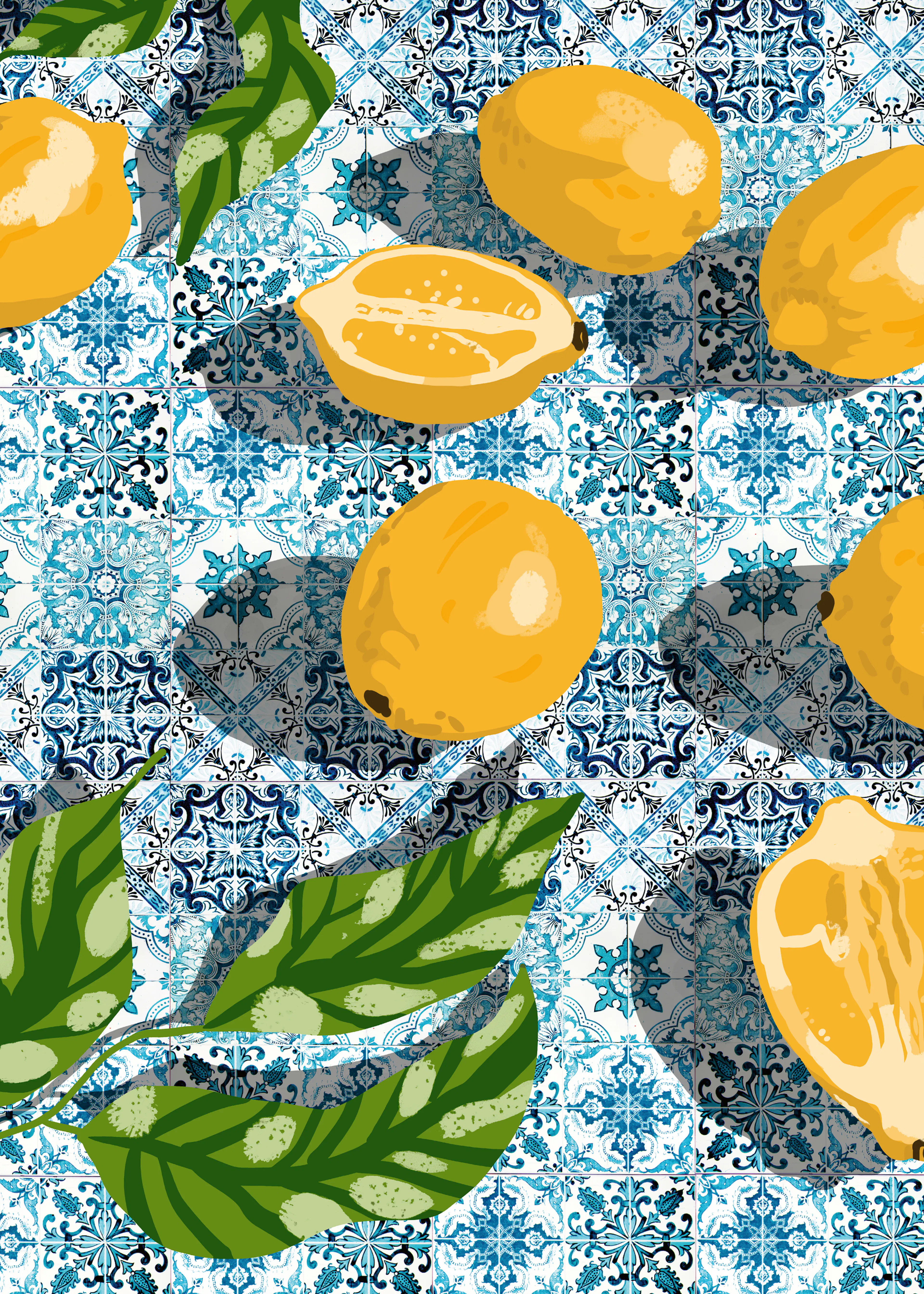 Golden Fresh Lemons Poster 0