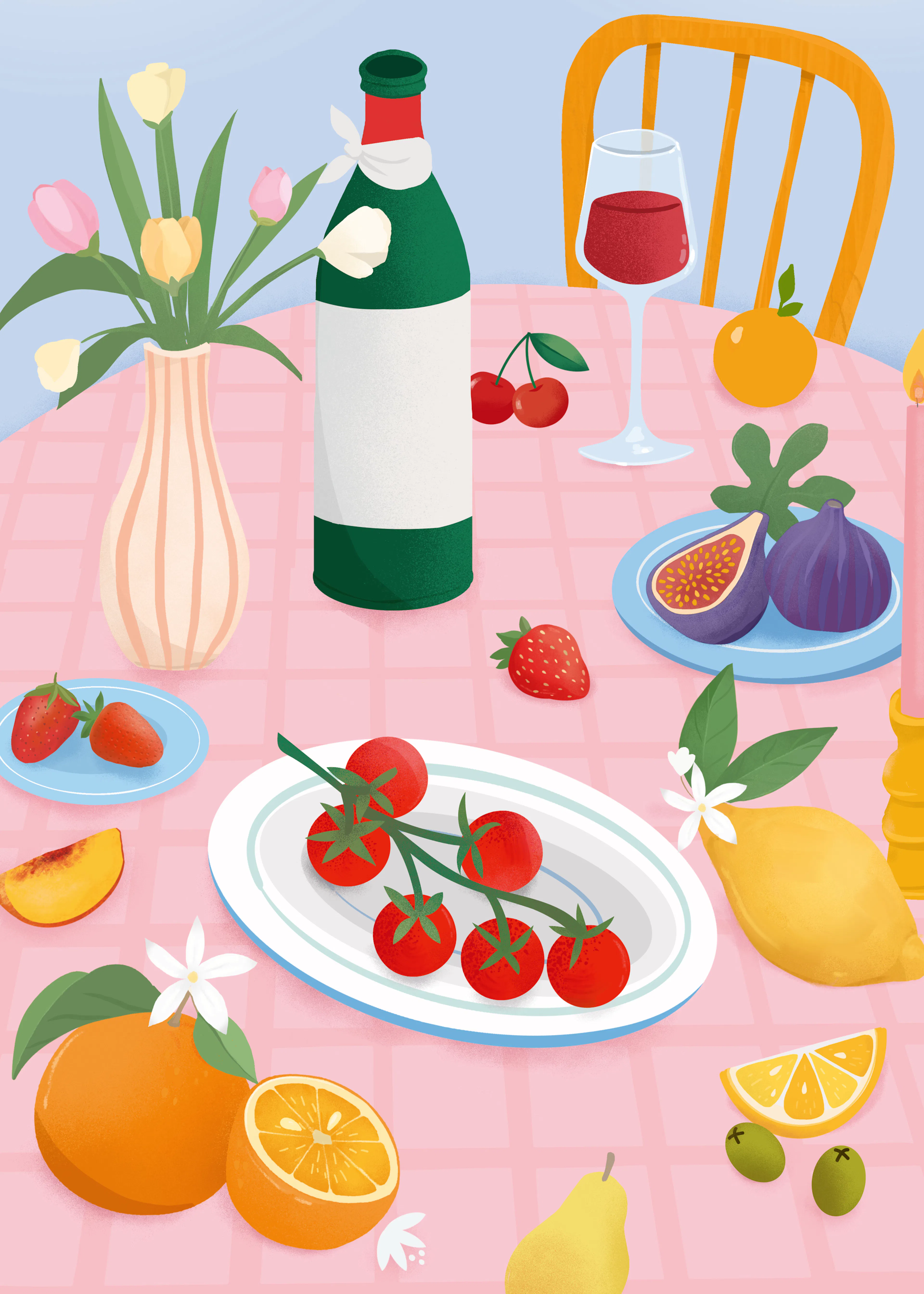Pink Summer Picnic Poster 0