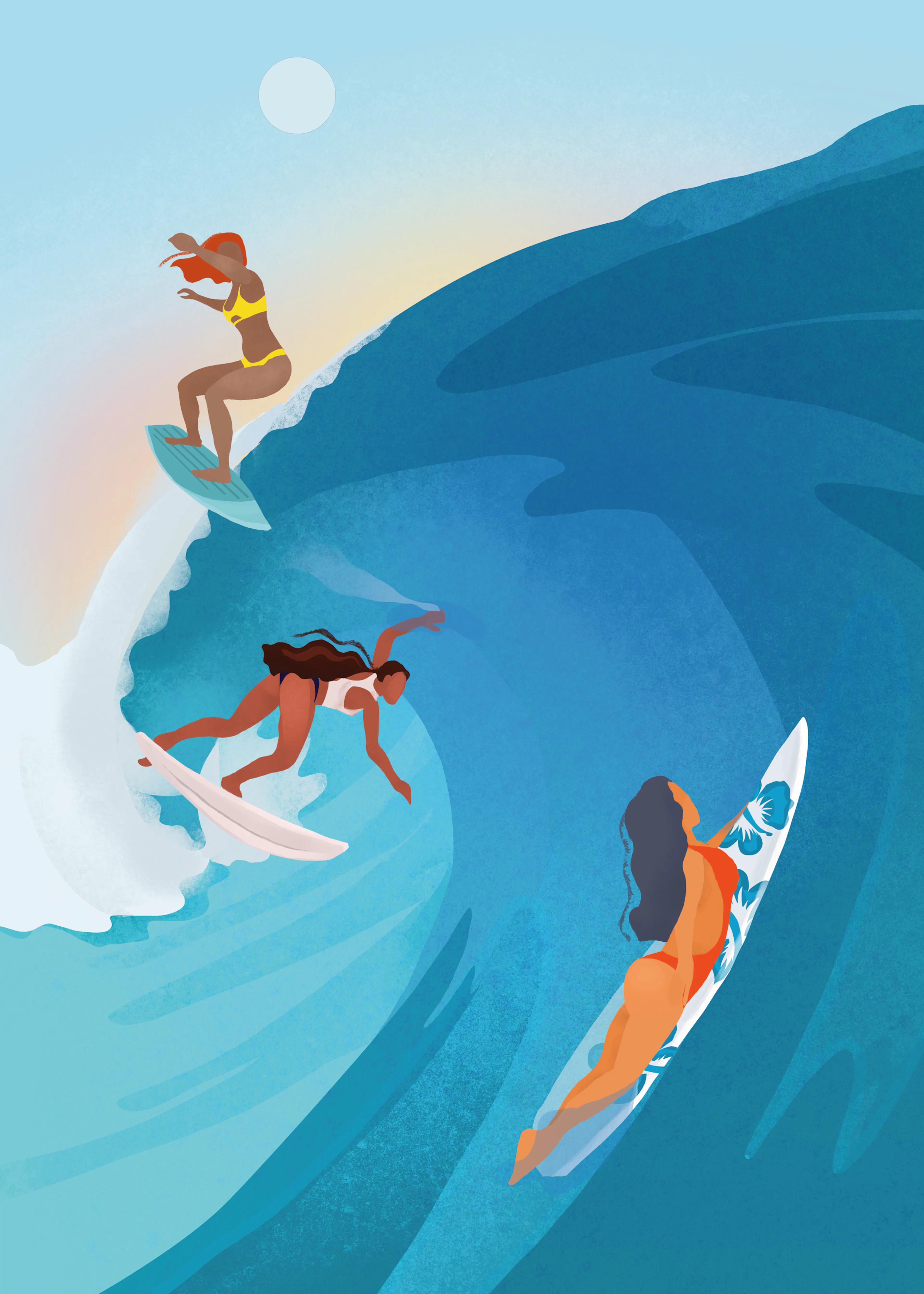 Ocean Wave Riders Poster 0