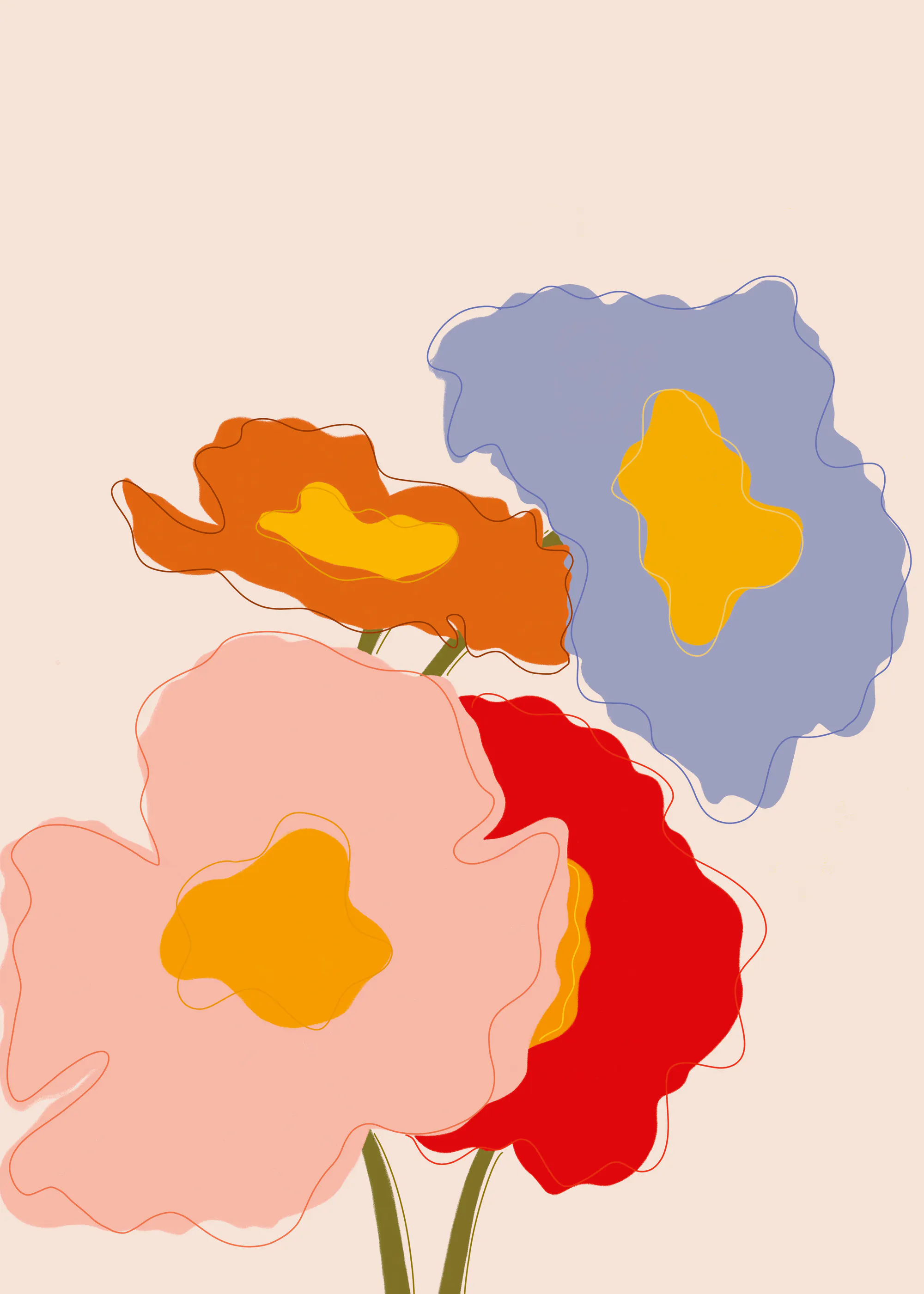 Coral Spring Blossoms Poster 0