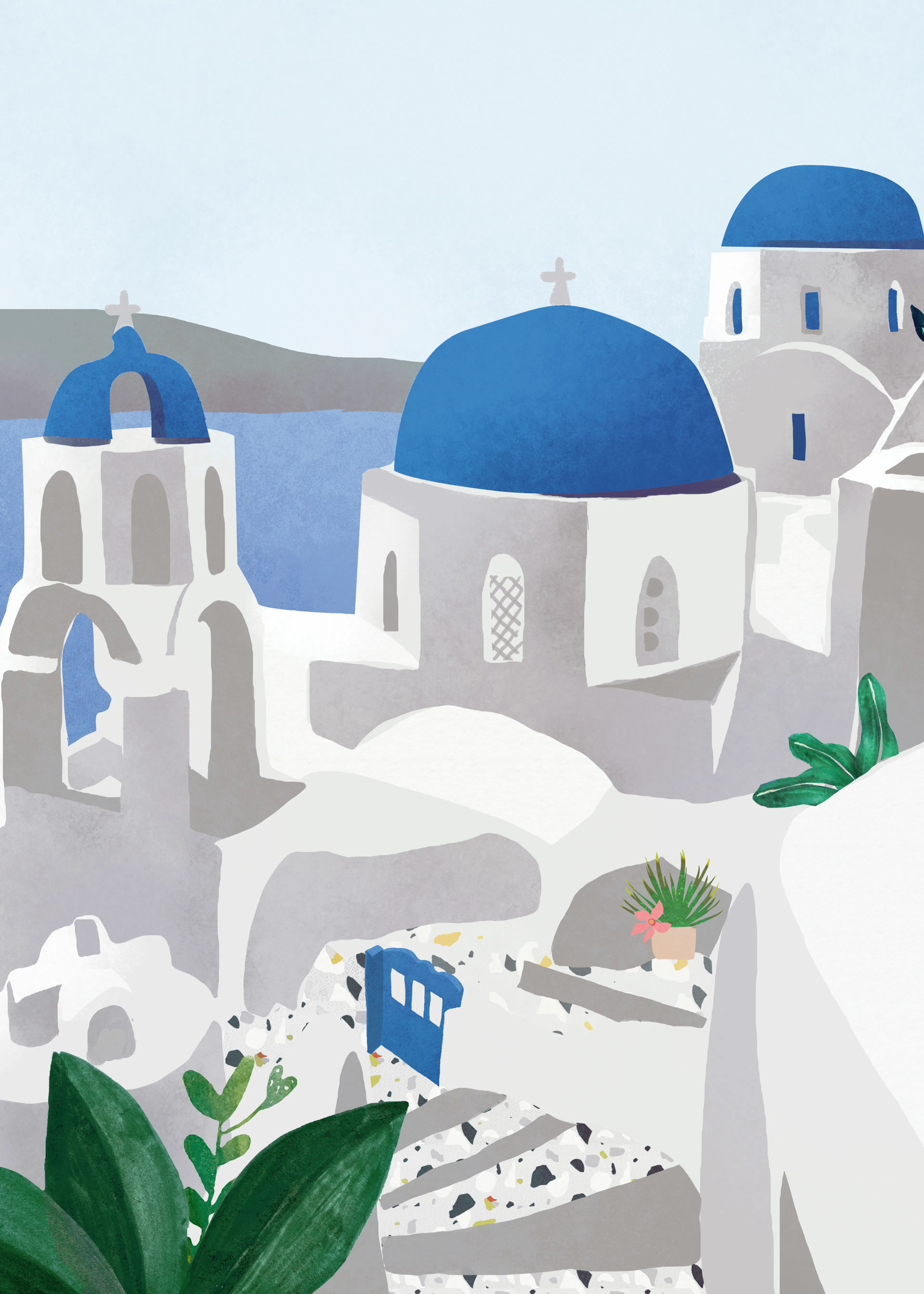Santorini Charm Poster 0