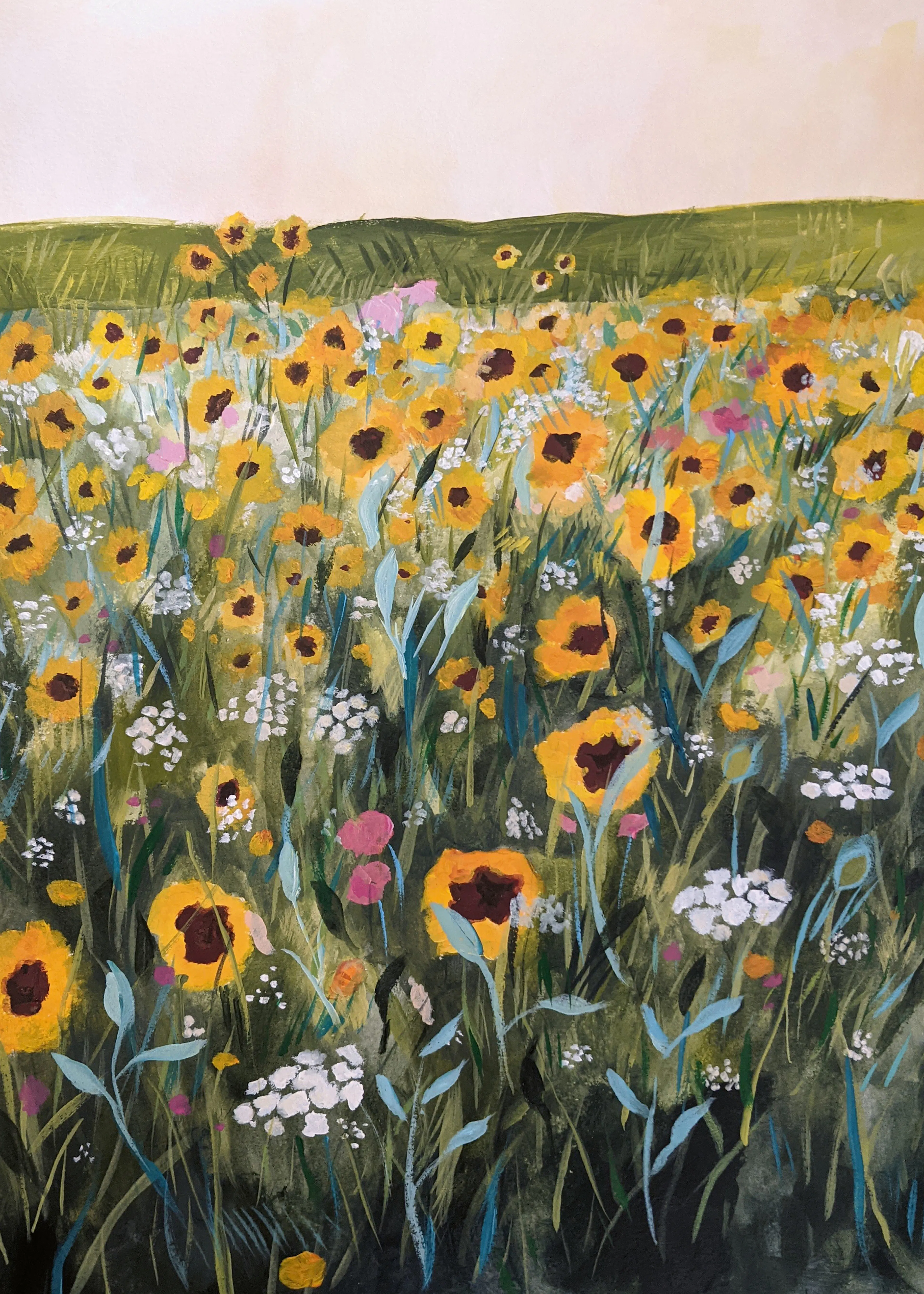 Olive Wildflower Meadow Poster 0