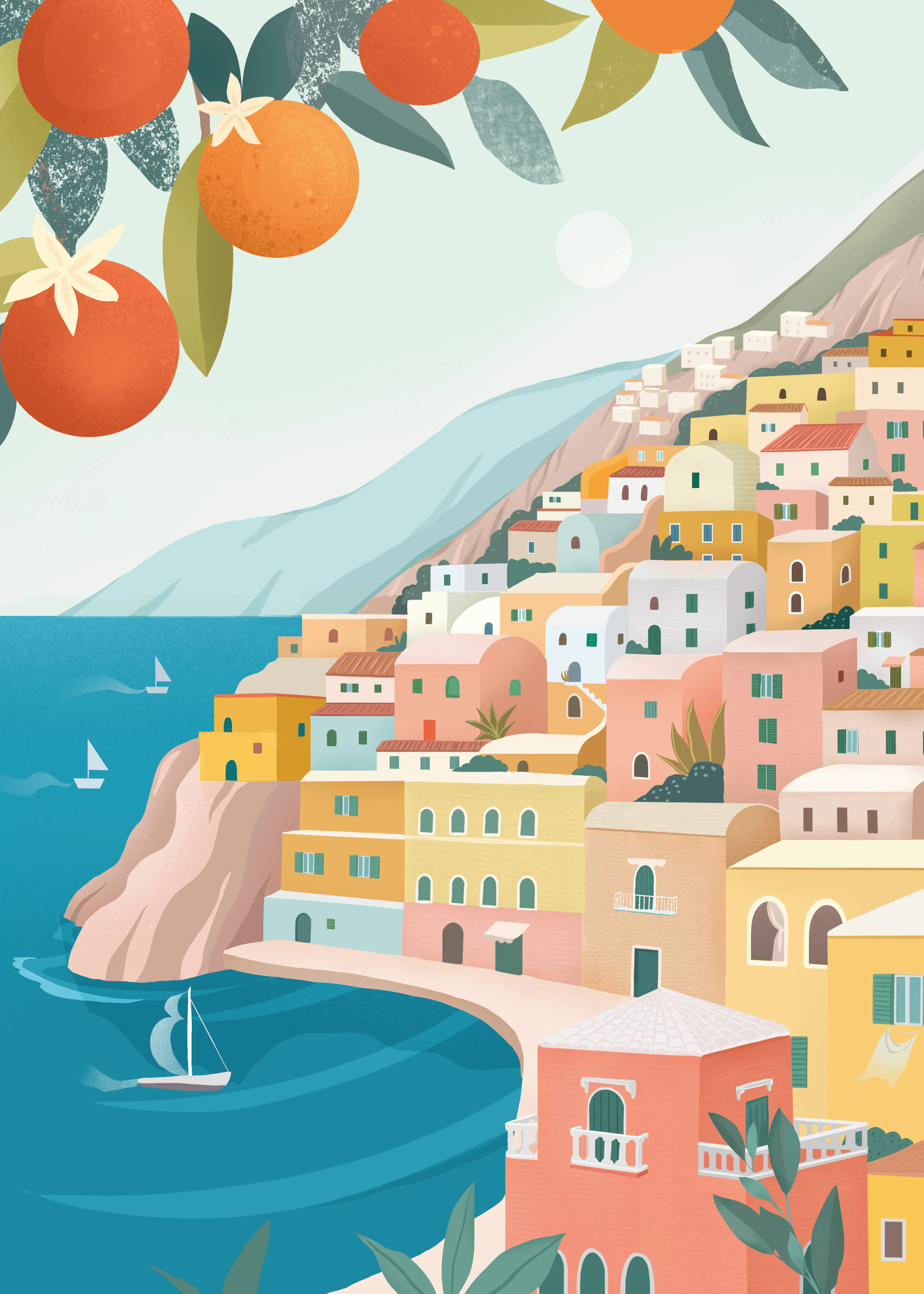 Orange Coastal Charm Poster 0