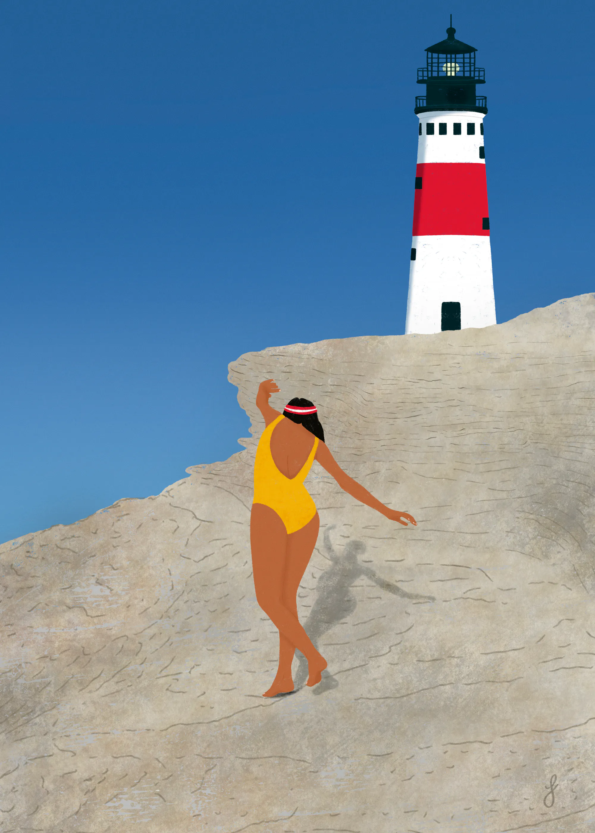Blue Lighthouse Serenity Poster 0